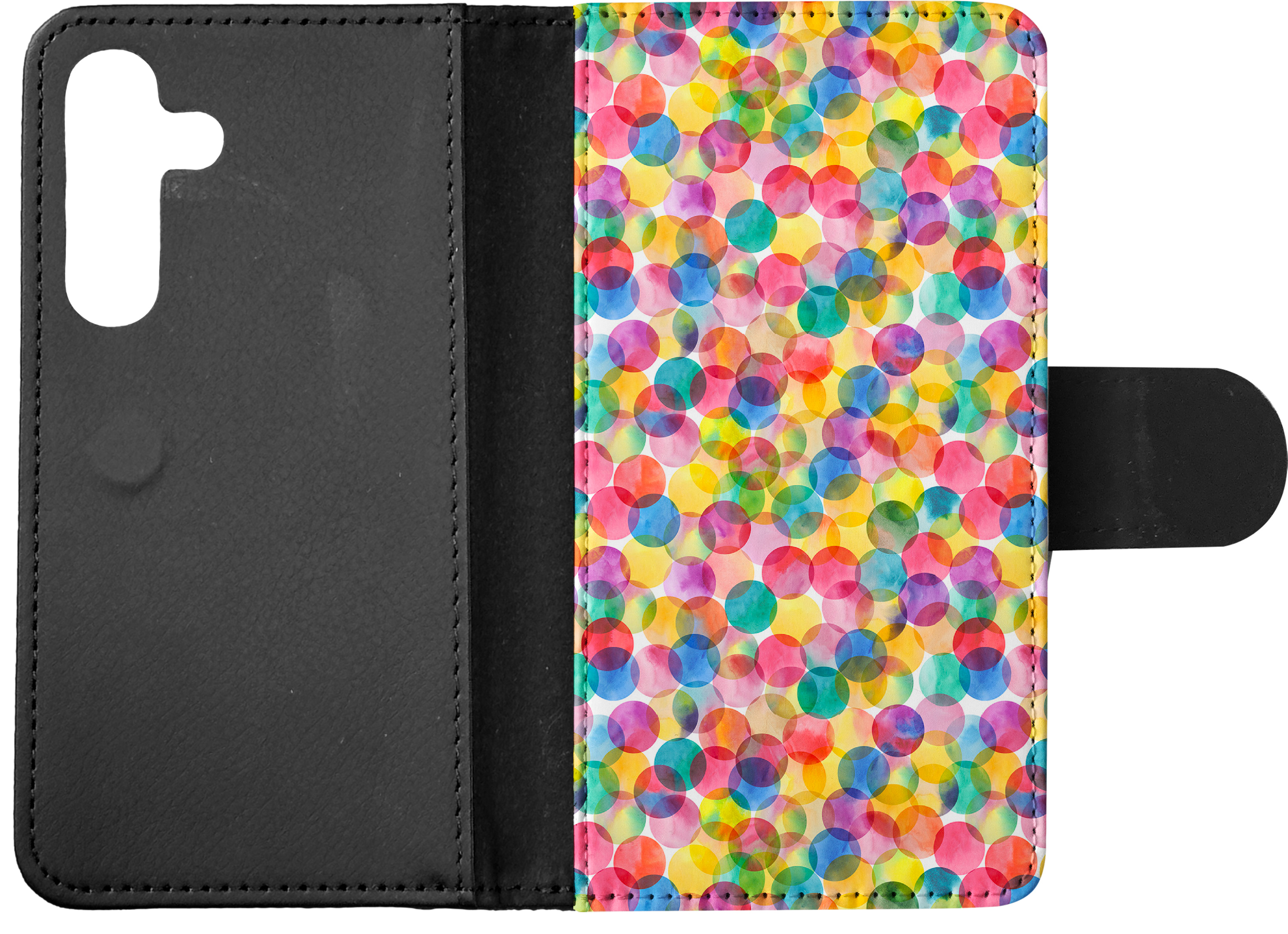 FLIP CASE FOR SAMSUNG GALAXY|RAINBOW CIRCLE POLKA DOTS PATTERN - Picture 19 of 120