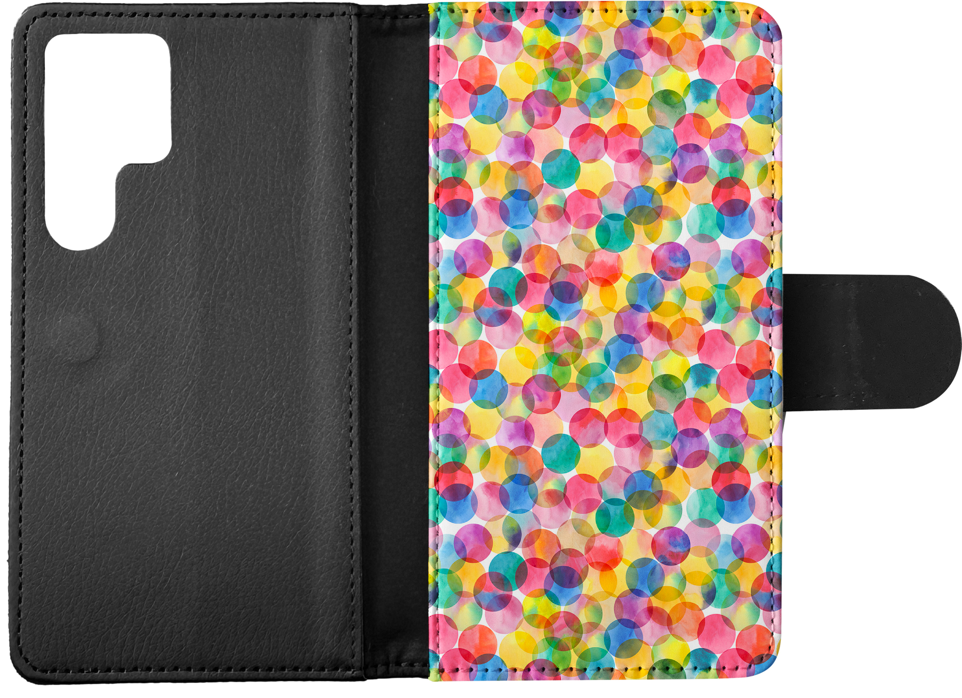 FLIP CASE FOR SAMSUNG GALAXY|RAINBOW CIRCLE POLKA DOTS PATTERN - Picture 9 of 120