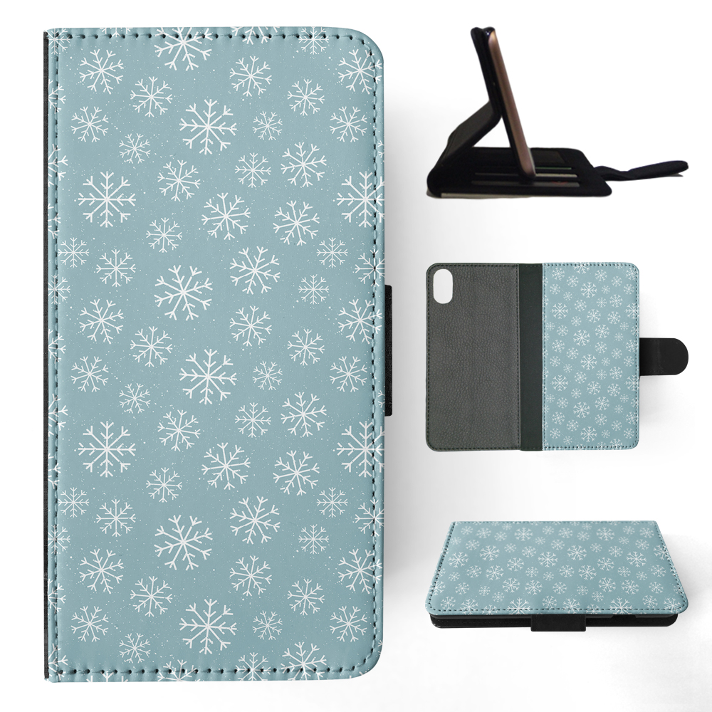 FLIP CASE FOR APPLE IPHONE|WINTER SNOW FLAKE PATTERN #1 - Imagen 119 de 193