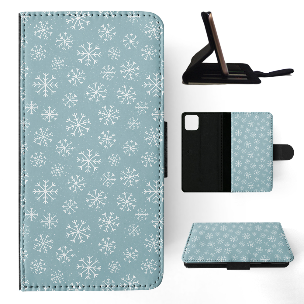 FLIP CASE FOR APPLE IPHONE|WINTER SNOW FLAKE PATTERN #1 - Imagen 94 de 193