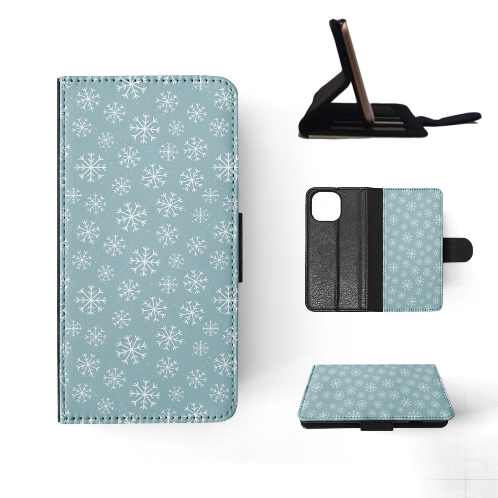 FLIP CASE FOR APPLE IPHONE|WINTER SNOW FLAKE PATTERN #1 - Imagen 81 de 193