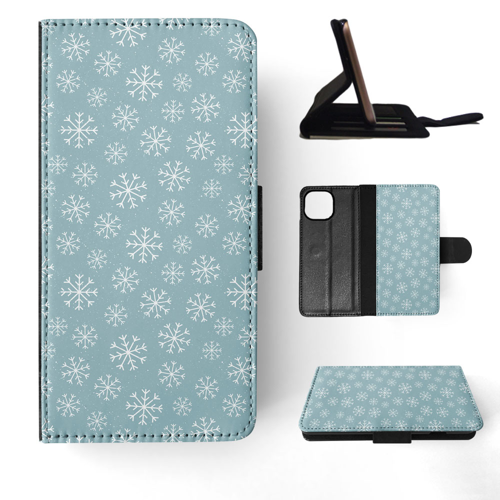 FLIP CASE FOR APPLE IPHONE|WINTER SNOW FLAKE PATTERN #1 - Imagen 61 de 193