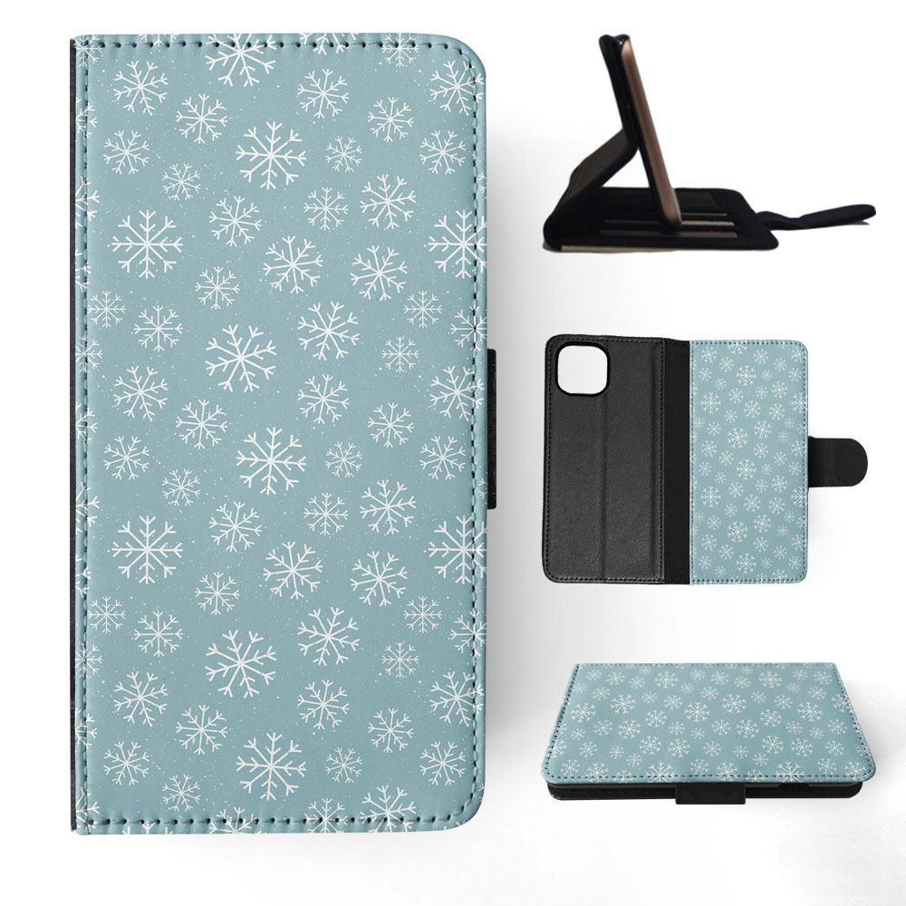 FLIP CASE FOR APPLE IPHONE|WINTER SNOW FLAKE PATTERN #1 - Imagen 56 de 193