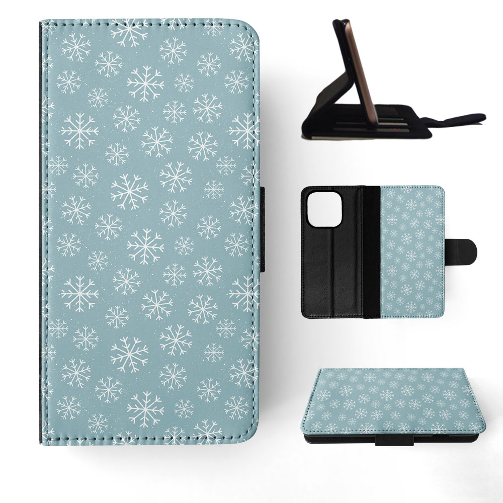 FLIP CASE FOR APPLE IPHONE|WINTER SNOW FLAKE PATTERN #1 - Imagen 51 de 193