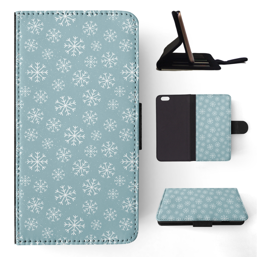FLIP CASE FOR APPLE IPHONE|WINTER SNOW FLAKE PATTERN #1 - Imagen 149 de 193