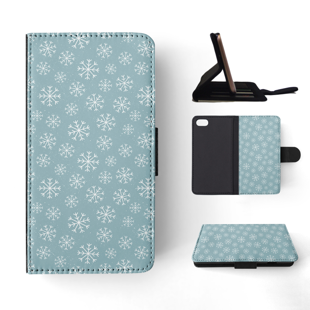 FLIP CASE FOR APPLE IPHONE|WINTER SNOW FLAKE PATTERN #1 - Imagen 134 de 193
