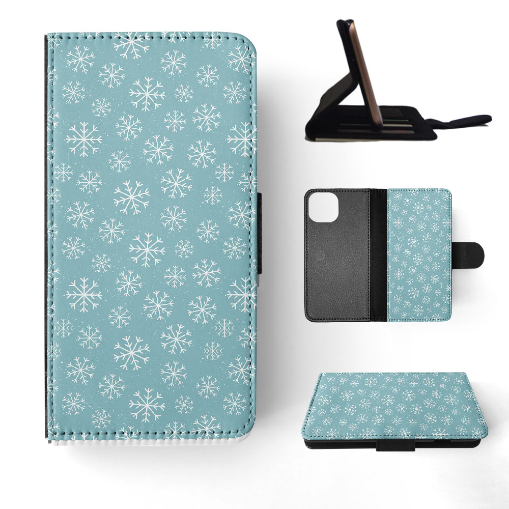 FLIP CASE FOR APPLE IPHONE|WINTER SNOW FLAKE PATTERN #1 - Imagen 41 de 193