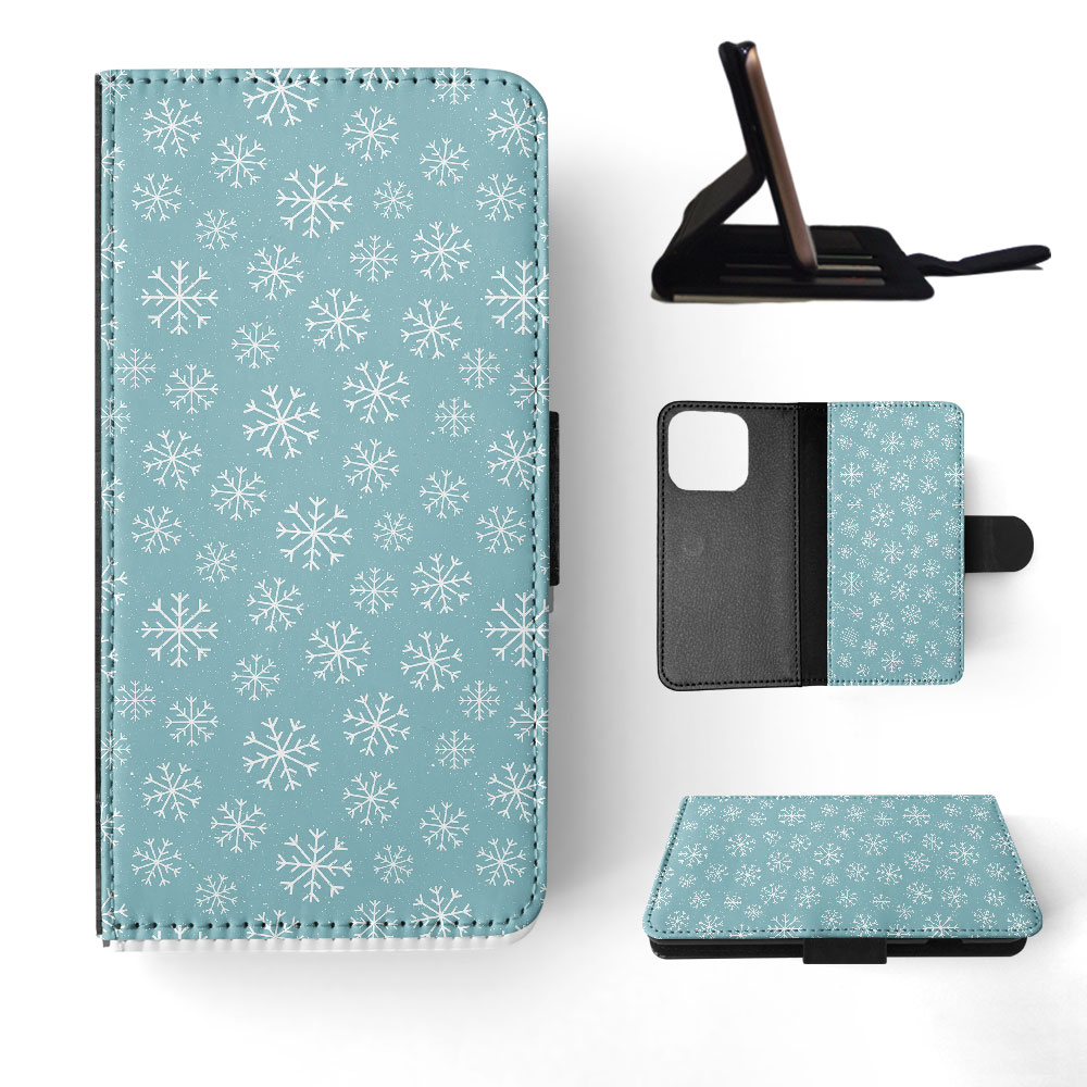FLIP CASE FOR APPLE IPHONE|WINTER SNOW FLAKE PATTERN #1 - Imagen 31 de 193