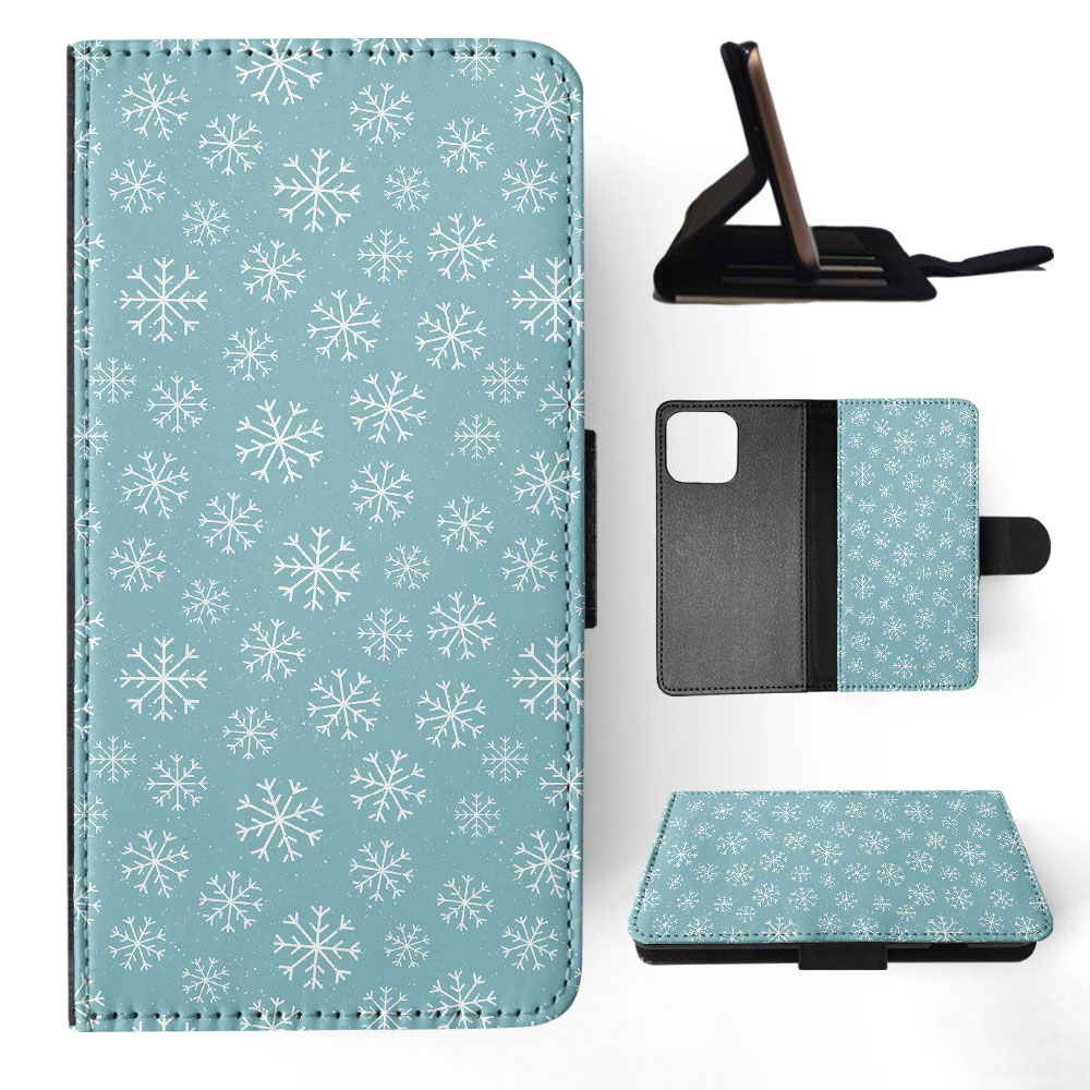 FLIP CASE FOR APPLE IPHONE|WINTER SNOW FLAKE PATTERN #1 - Imagen 26 de 193