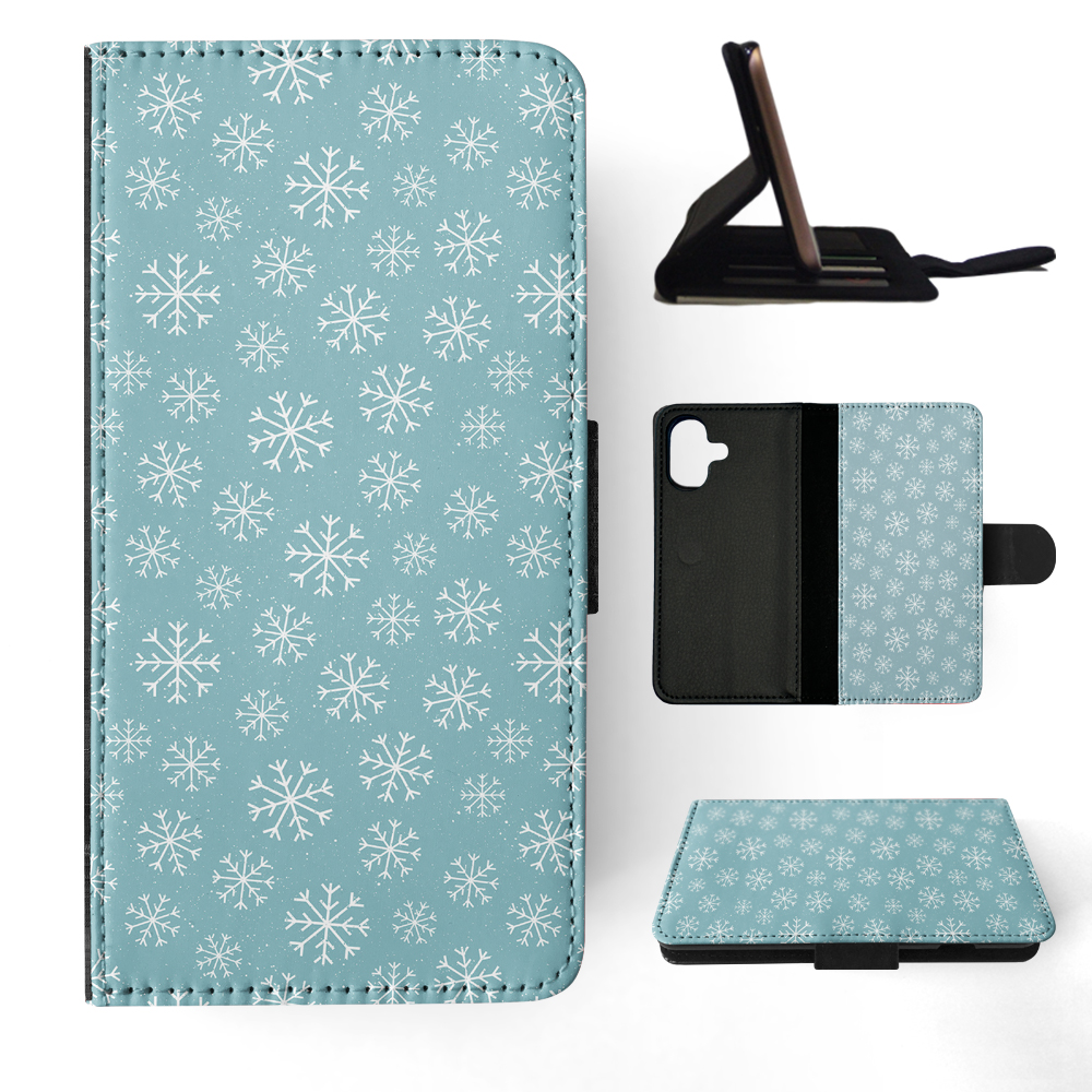 FLIP CASE FOR APPLE IPHONE|WINTER SNOW FLAKE PATTERN #1 - Imagen 21 de 193