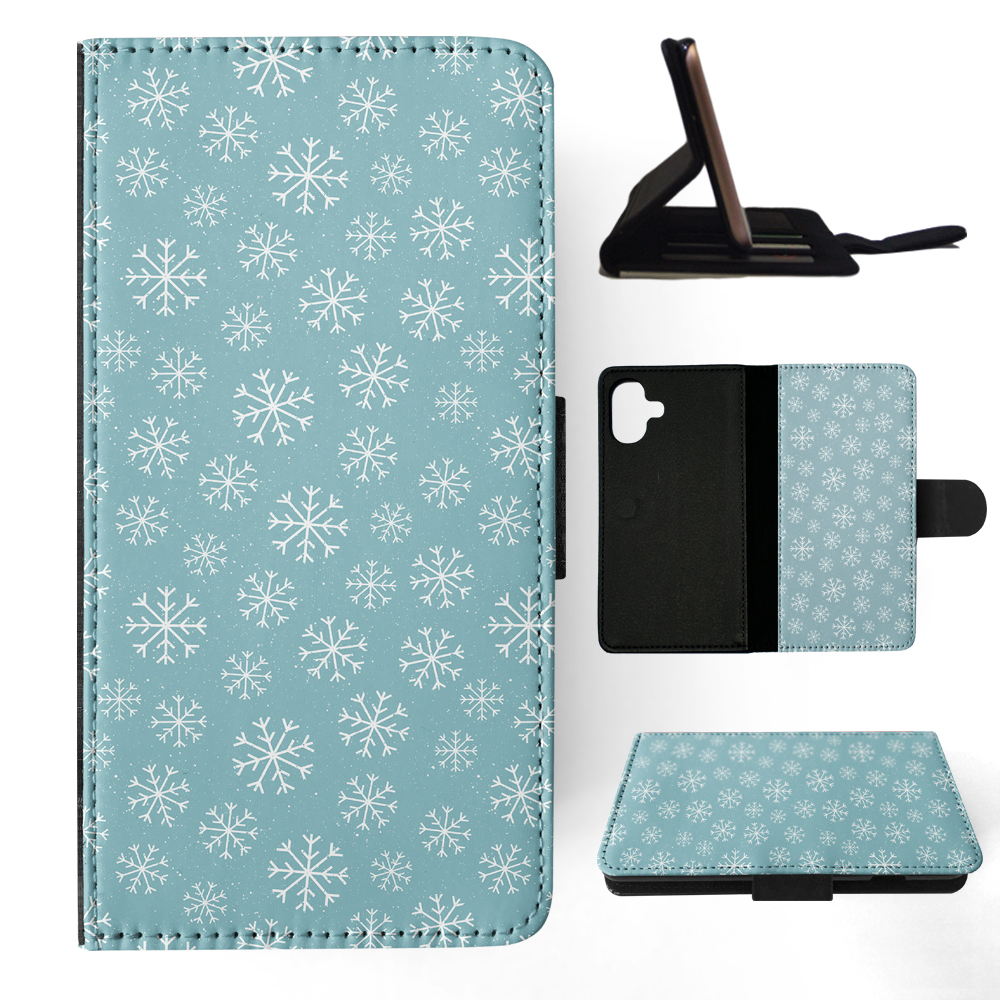 FLIP CASE FOR APPLE IPHONE|WINTER SNOW FLAKE PATTERN #1 - Imagen 16 de 193