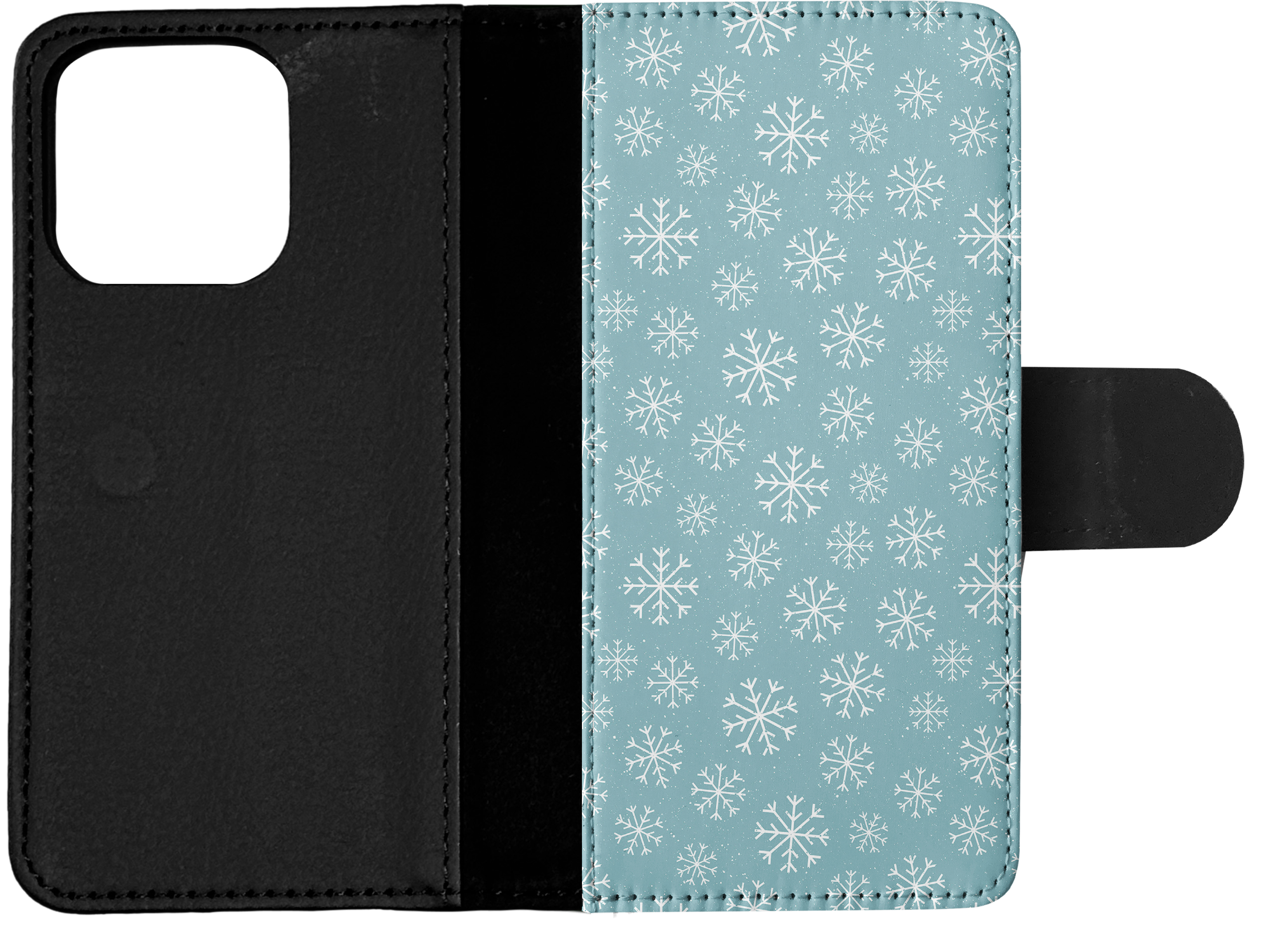 FLIP CASE FOR APPLE IPHONE|WINTER SNOW FLAKE PATTERN #1 - Imagen 14 de 193