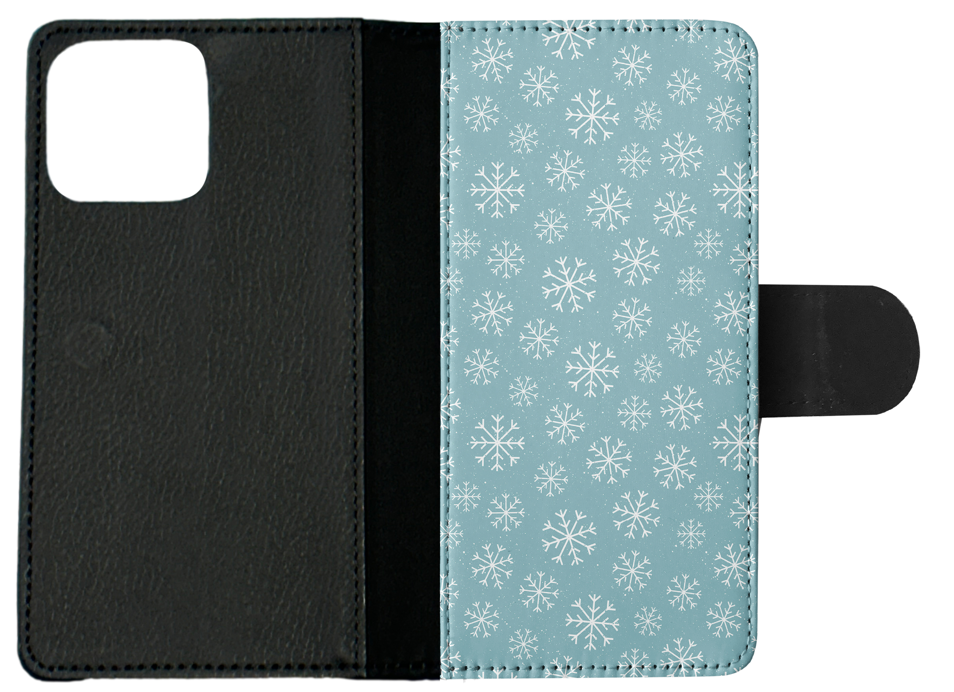 FLIP CASE FOR APPLE IPHONE|WINTER SNOW FLAKE PATTERN #1 - Imagen 9 de 193