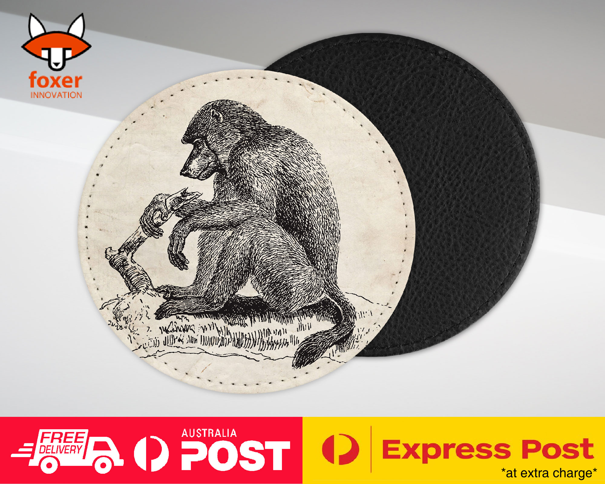 COASTER COFFEE DRINKING MAT|CHACMA-BABOON MONKEY
