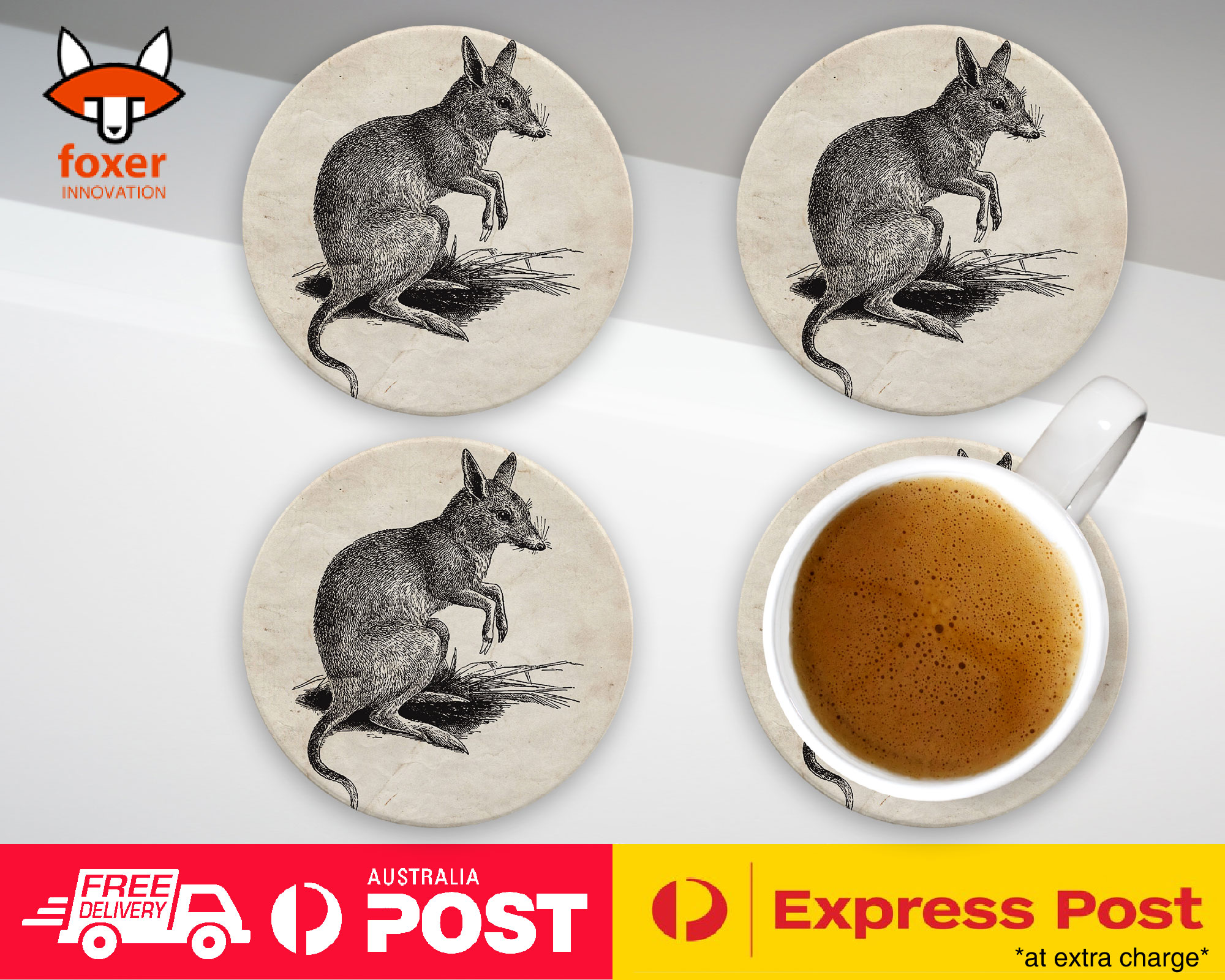 COASTER COFFEE DRINKING MAT|CHAEROPUS MOUSE