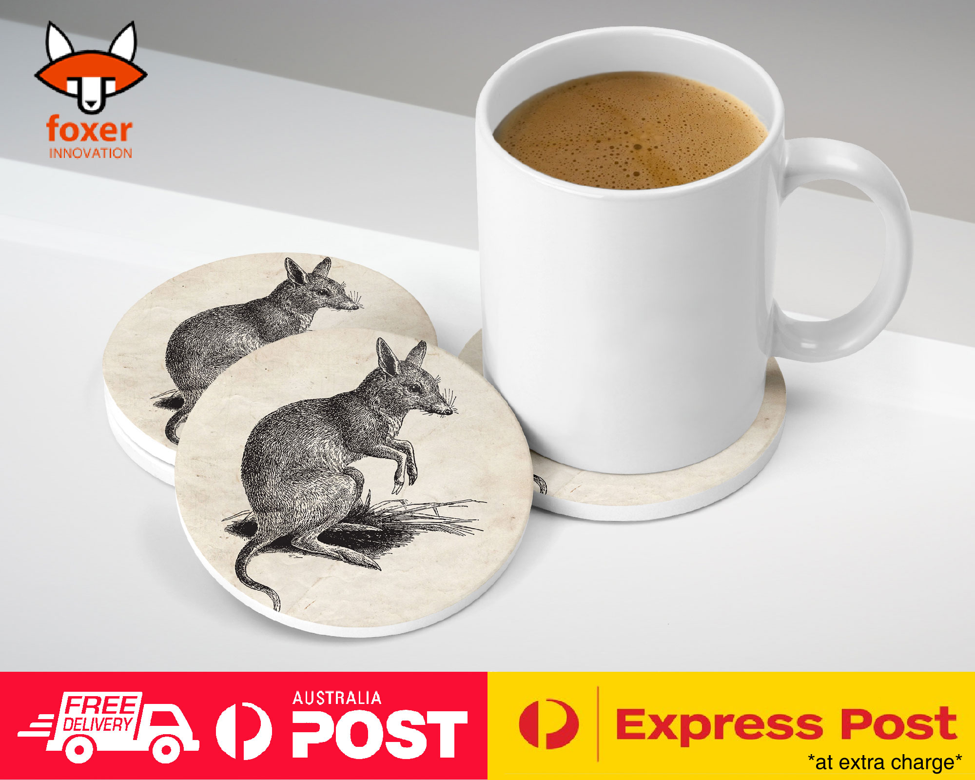 COASTER COFFEE DRINKING MAT|CHAEROPUS MOUSE