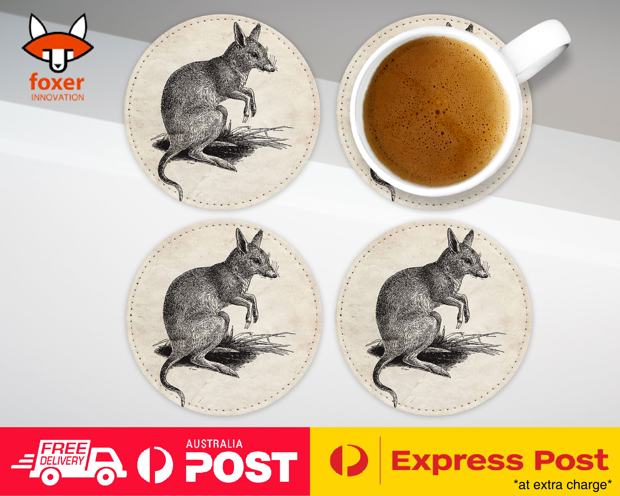 COASTER COFFEE DRINKING MAT|CHAEROPUS MOUSE