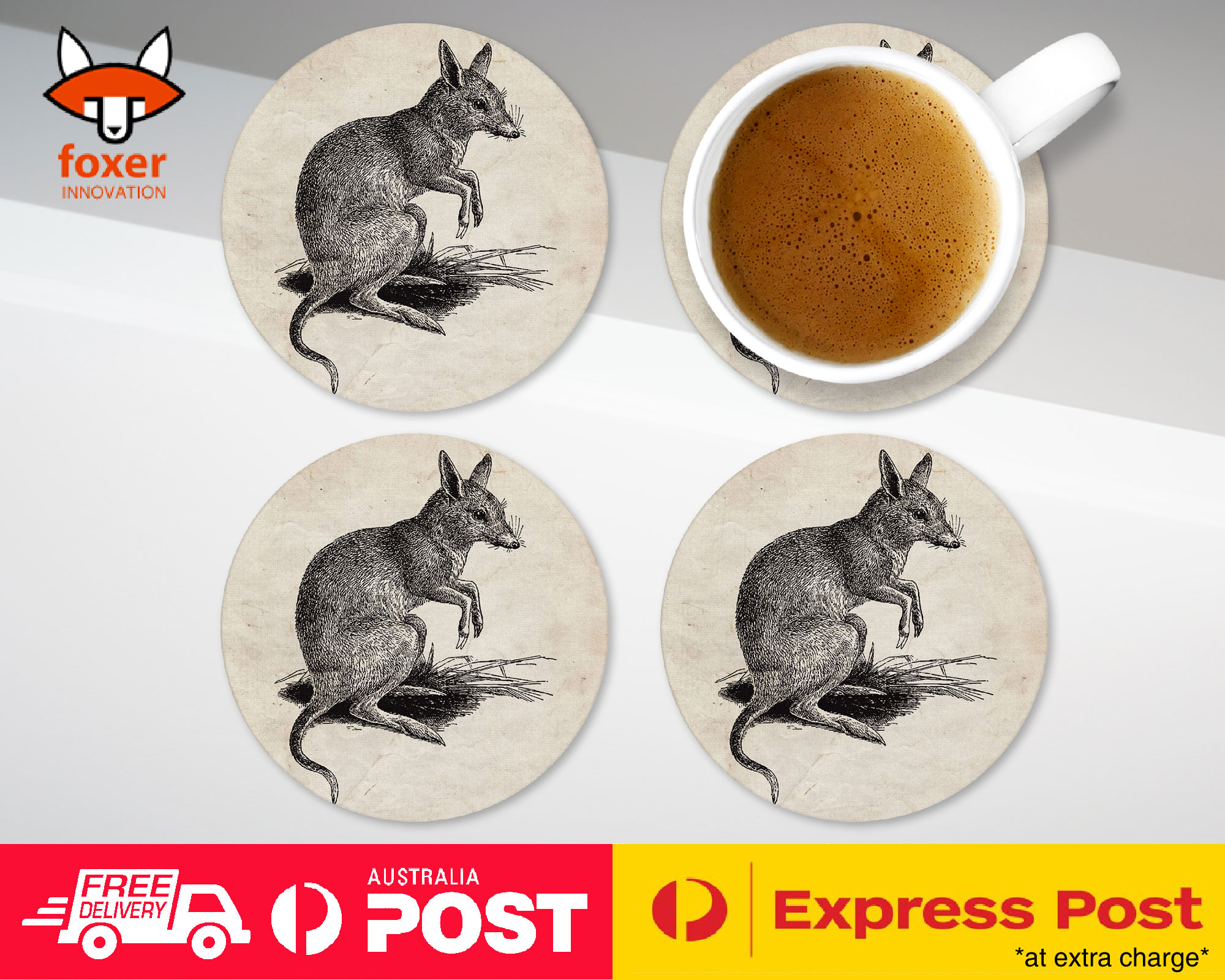 COASTER COFFEE DRINKING MAT|CHAEROPUS MOUSE