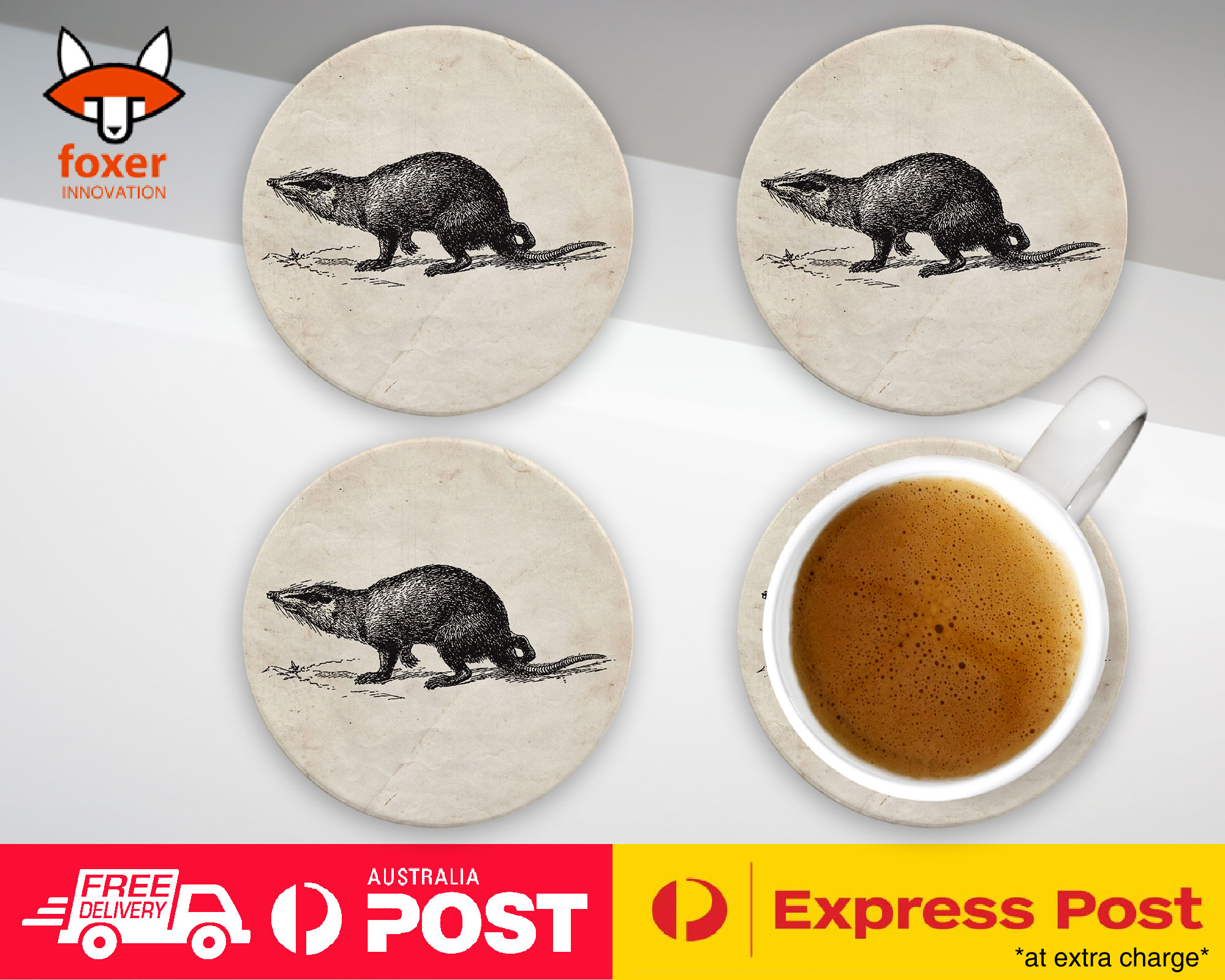 COASTER COFFEE DRINKING MAT|GYMNURA FISH