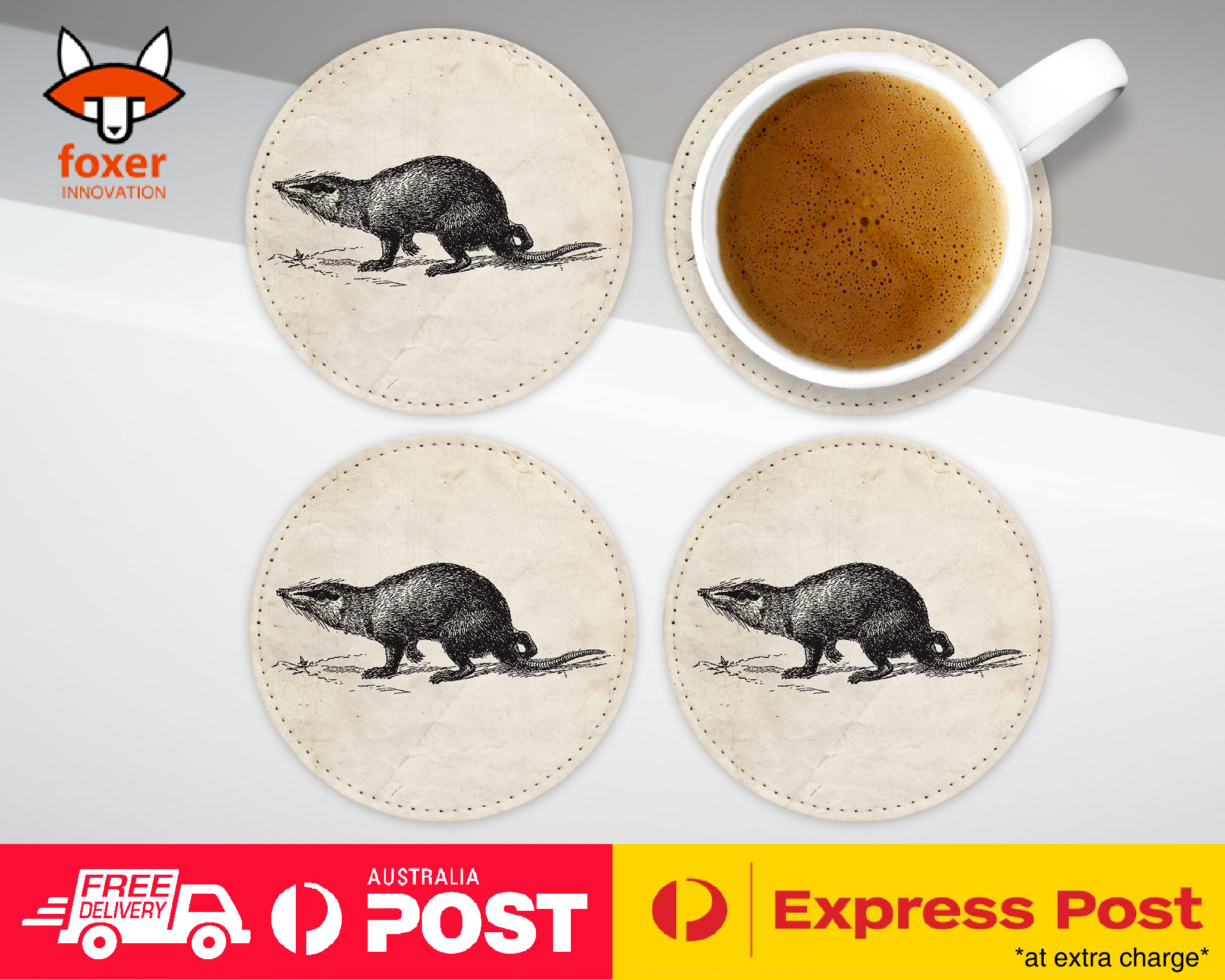 COASTER COFFEE DRINKING MAT|GYMNURA FISH