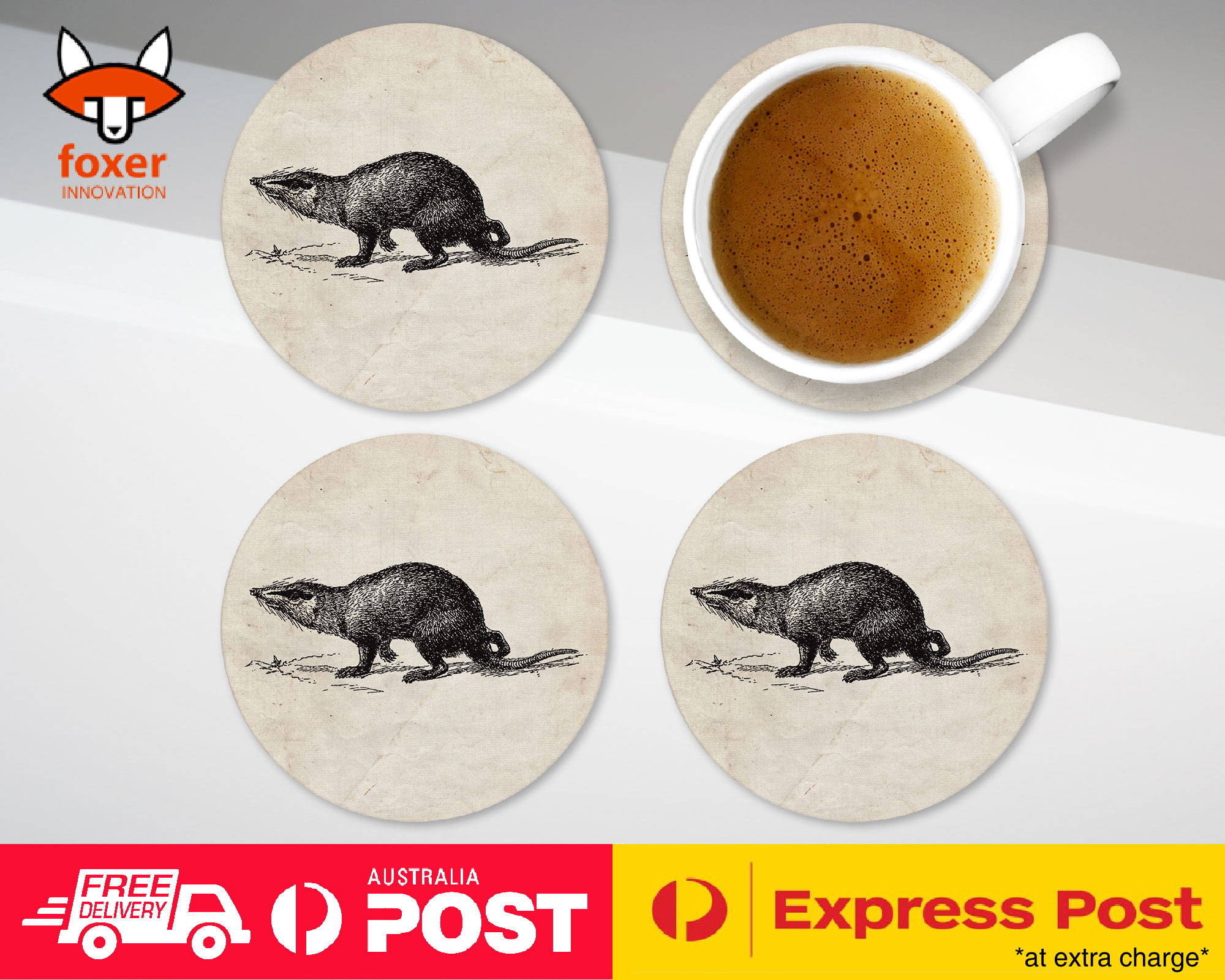 COASTER COFFEE DRINKING MAT|GYMNURA FISH