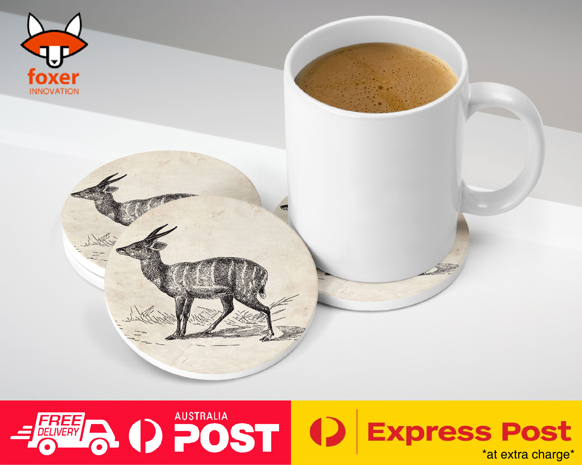 COASTER COFFEE DRINKING MAT|HARNESSED-ANTELOPE - Imagen 10 de 21
