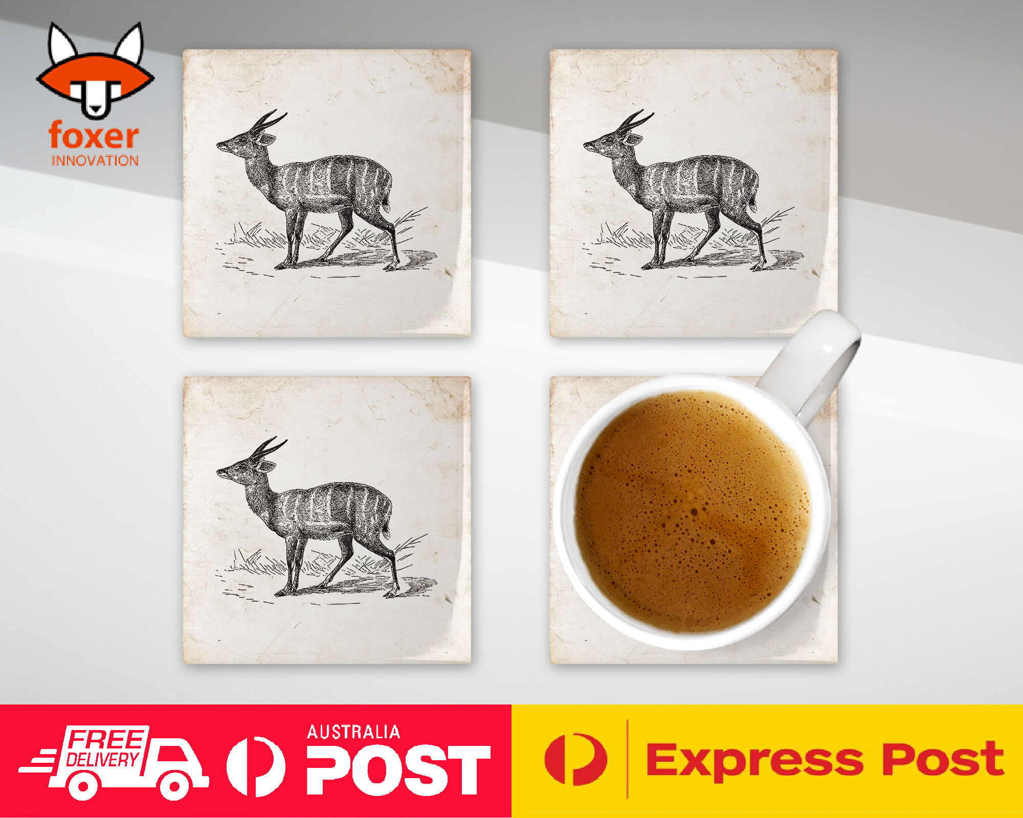 COASTER COFFEE DRINKING MAT|HARNESSED-ANTELOPE - Imagen 19 de 21