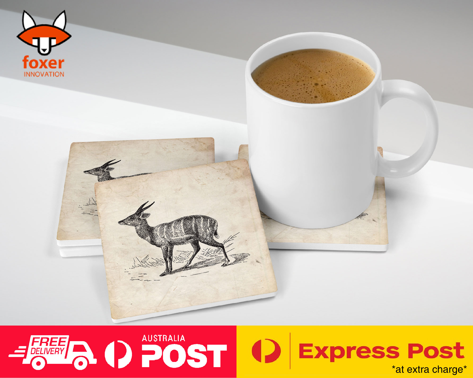 COASTER COFFEE DRINKING MAT|HARNESSED-ANTELOPE - Imagen 20 de 21