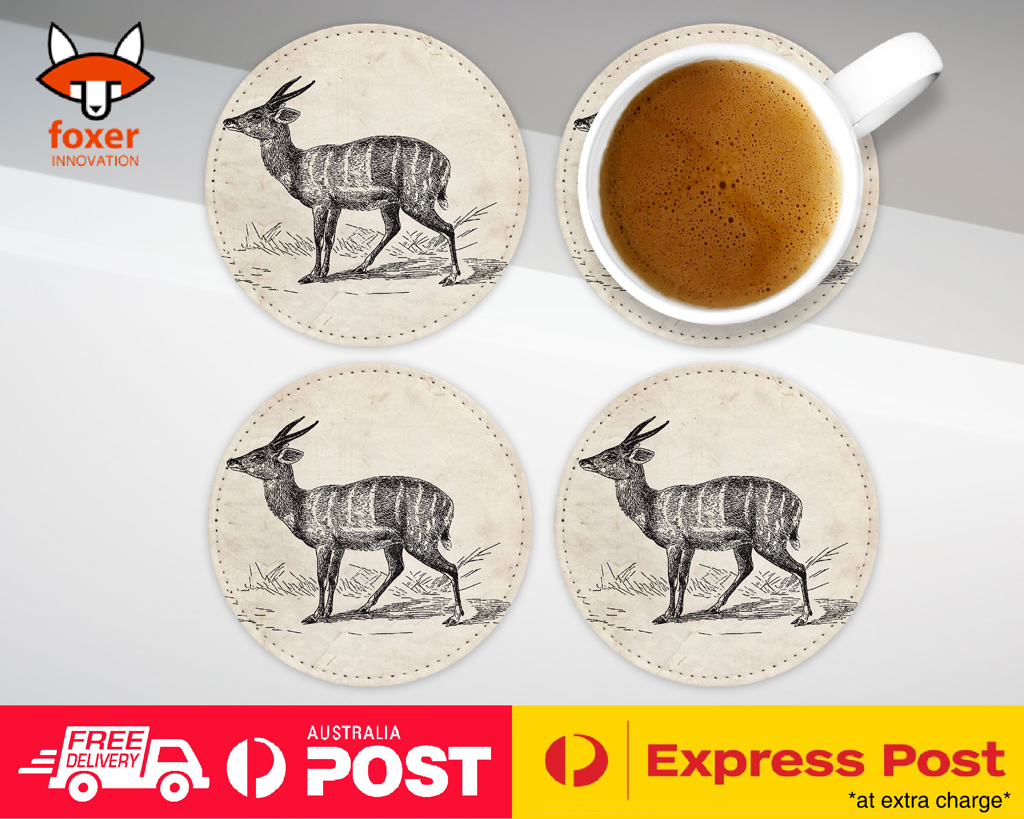 COASTER COFFEE DRINKING MAT|HARNESSED-ANTELOPE - Imagen 6 de 21