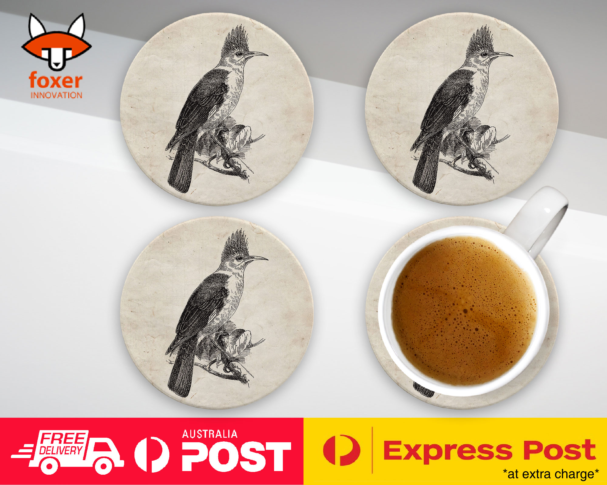 COASTER COFFEE DRINKING MAT|STARLING BIRD - Bild 9 von 21