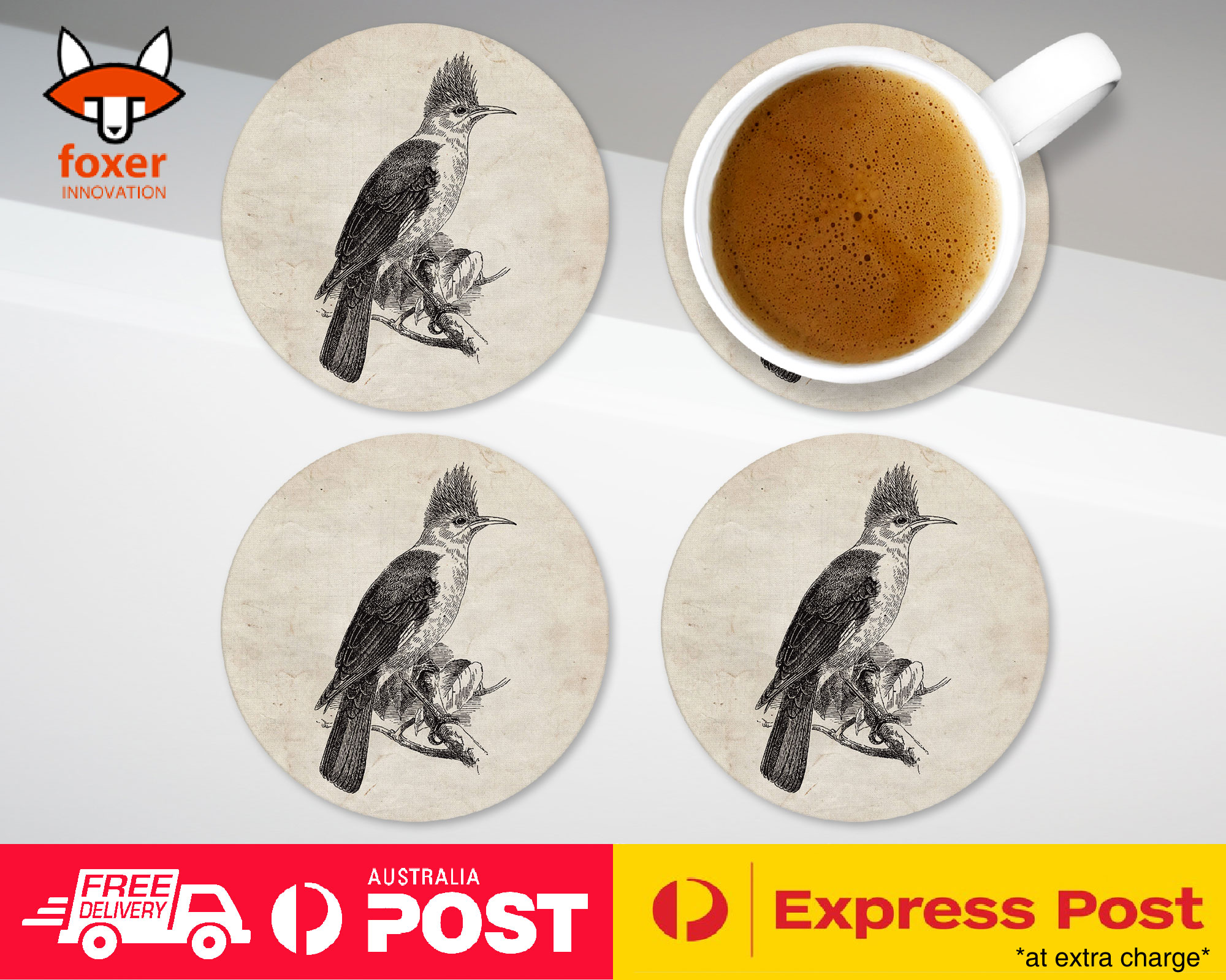 COASTER COFFEE DRINKING MAT|STARLING BIRD - Bild 3 von 21
