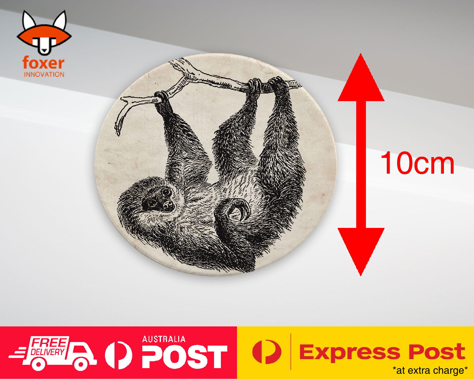 COASTER COFFEE DRINKING MAT|TWO-TOED-SLOTH