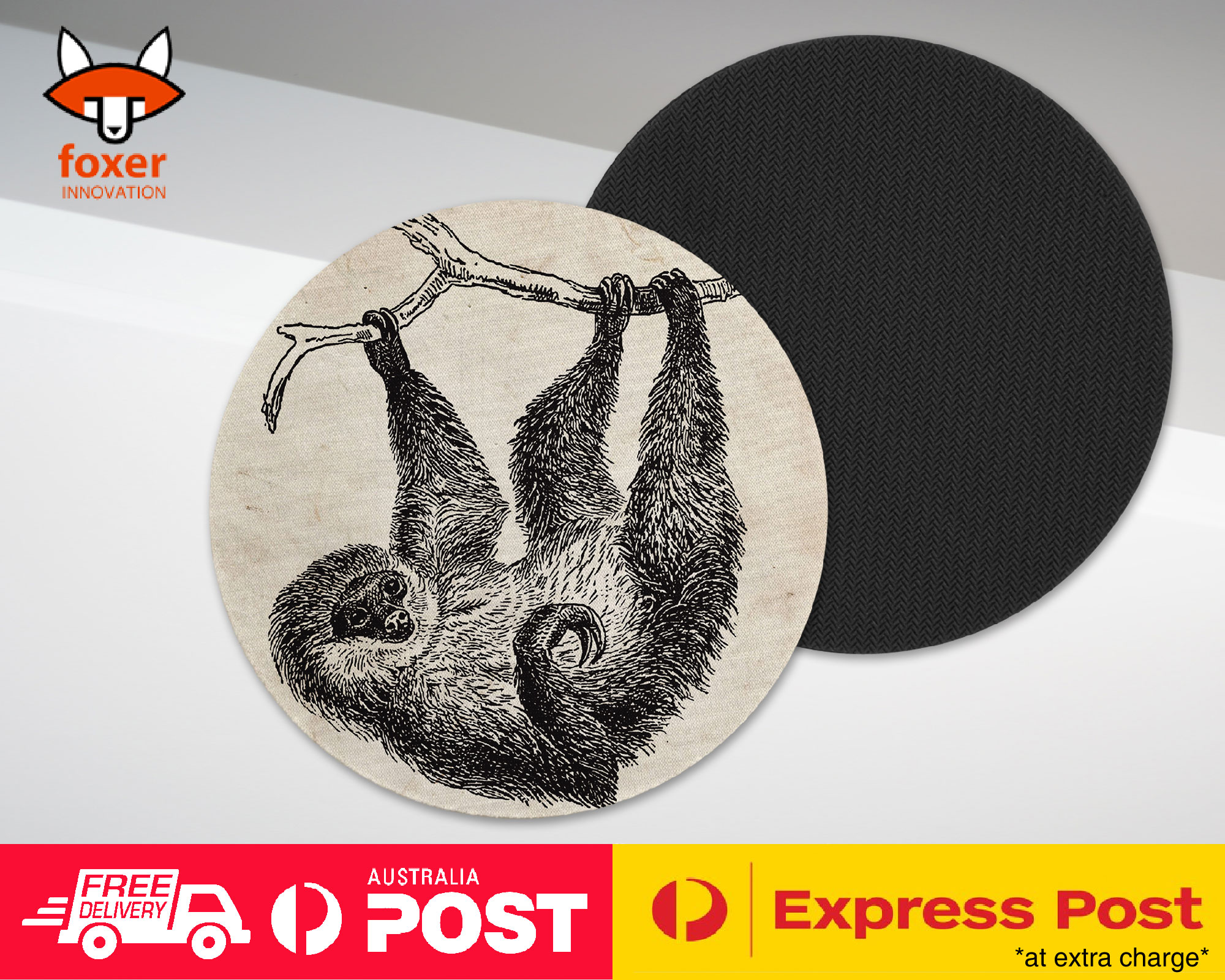 COASTER COFFEE DRINKING MAT|TWO-TOED-SLOTH