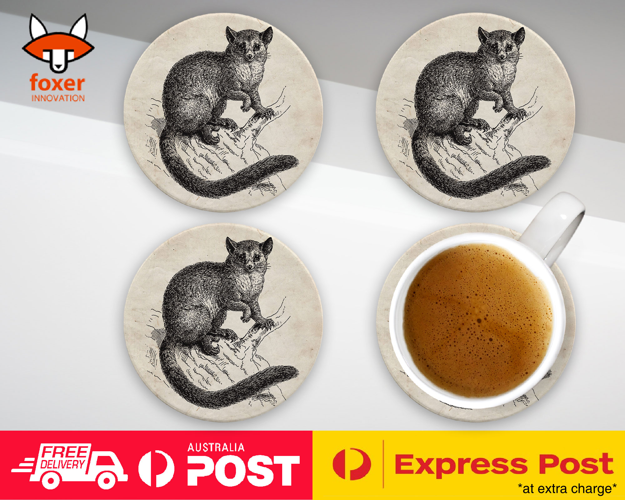 COASTER COFFEE DRINKING MAT|VULPINE-PHALANGER