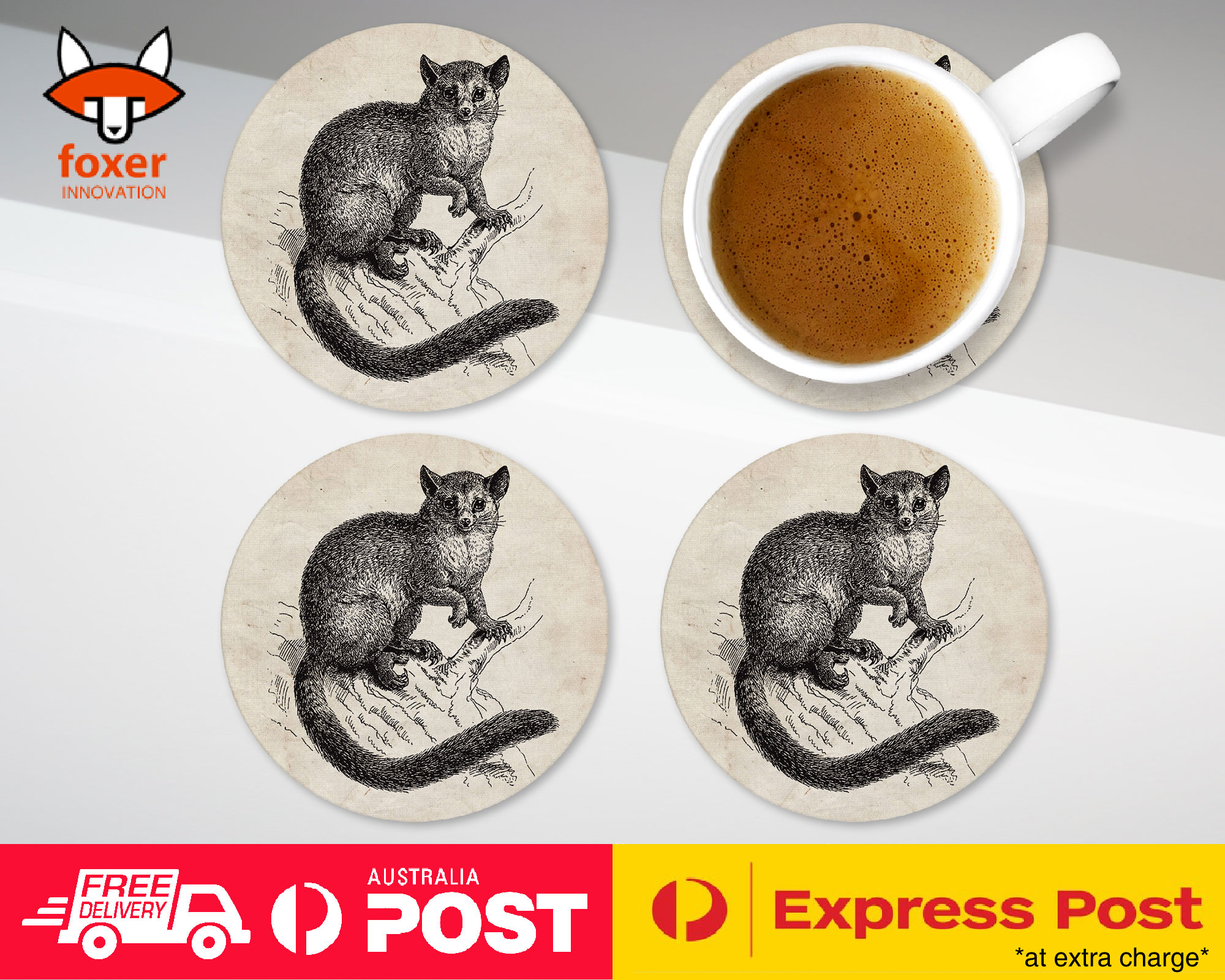 COASTER COFFEE DRINKING MAT|VULPINE-PHALANGER
