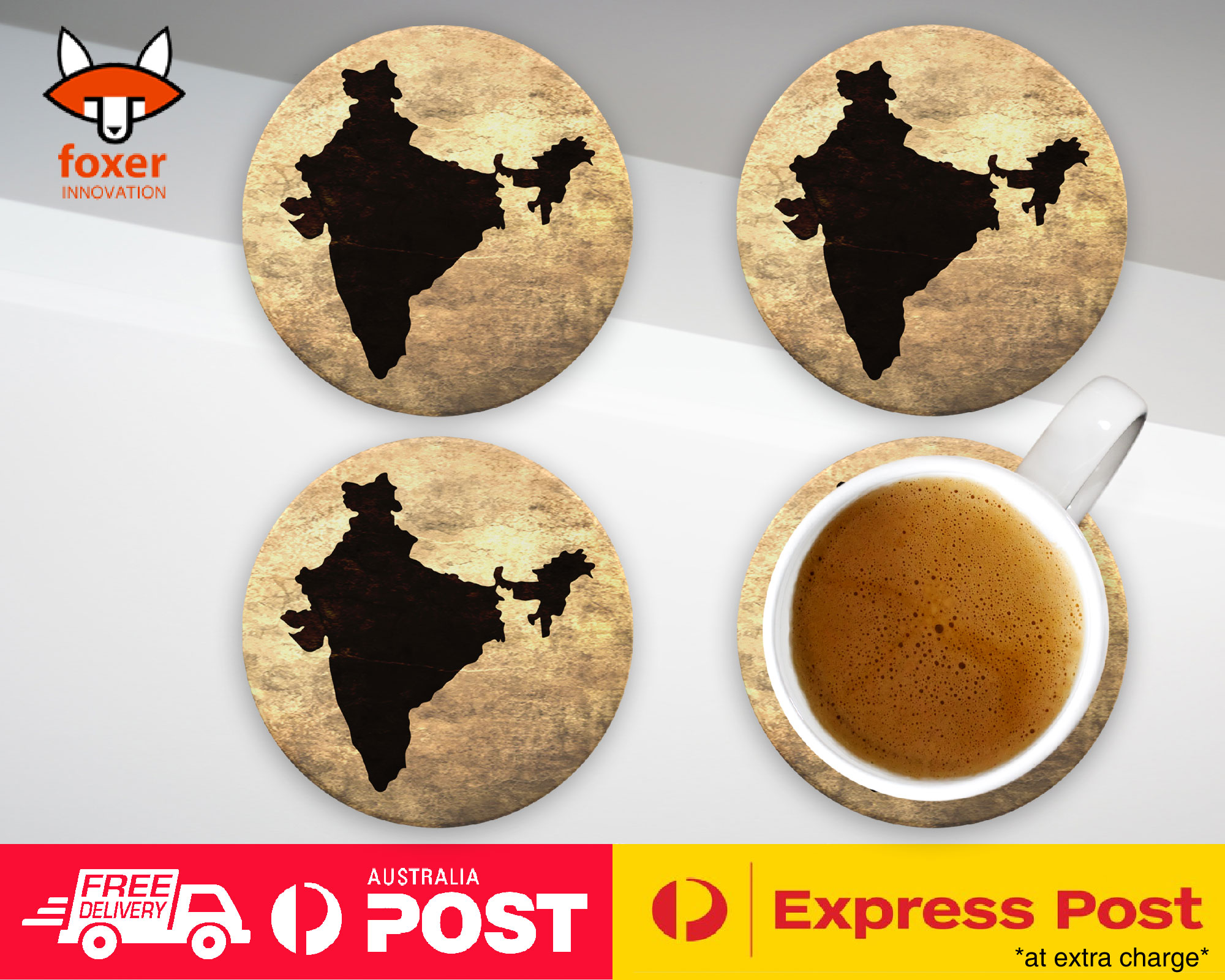 COASTER COFFEE DRINKING MAT|INDIA NATIONAL COUNTRY