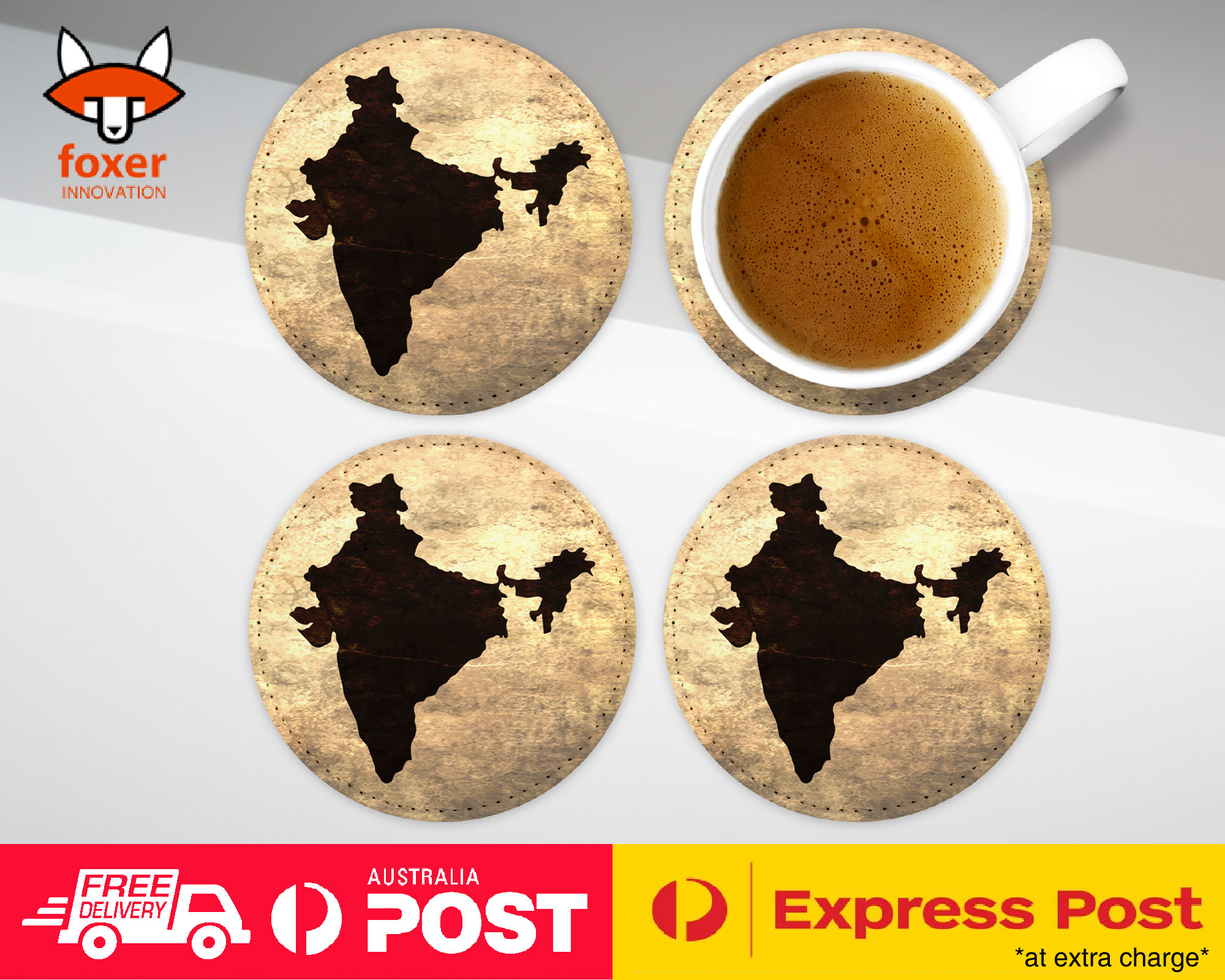 COASTER COFFEE DRINKING MAT|INDIA NATIONAL COUNTRY