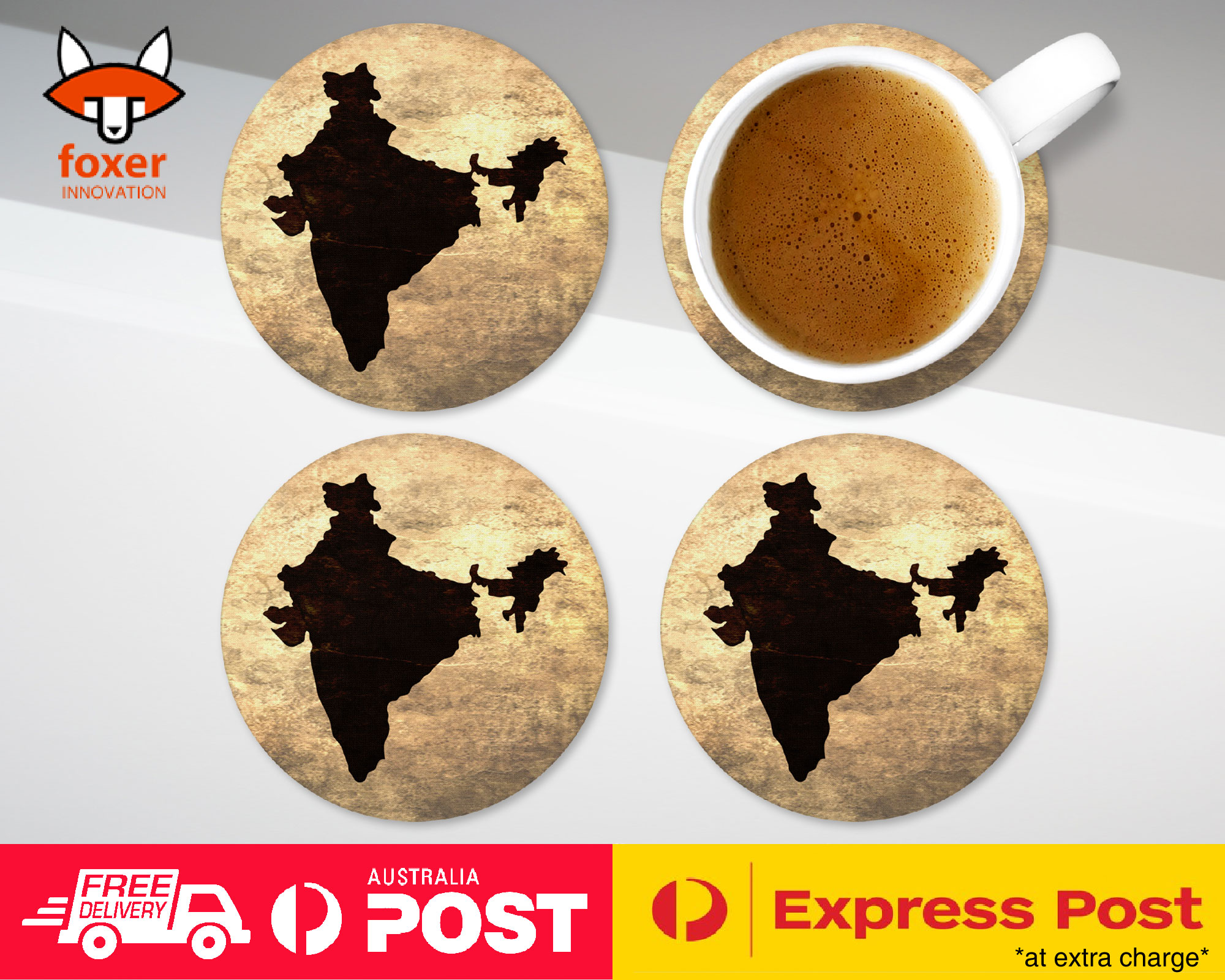 COASTER COFFEE DRINKING MAT|INDIA NATIONAL COUNTRY