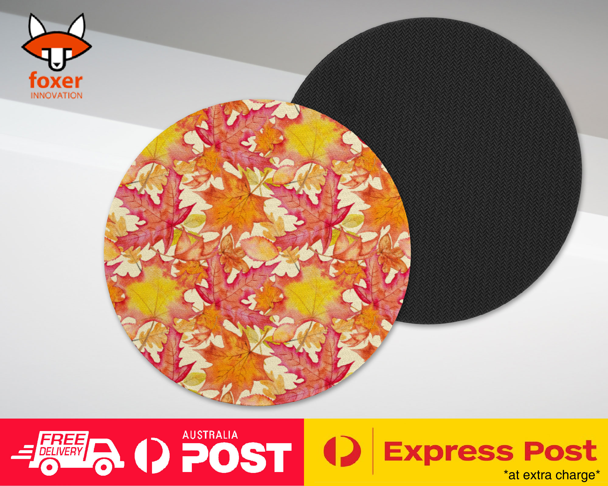 COASTER COFFEE DRINKING MAT|FALL AUTUMN LEAVES PATTERN 2