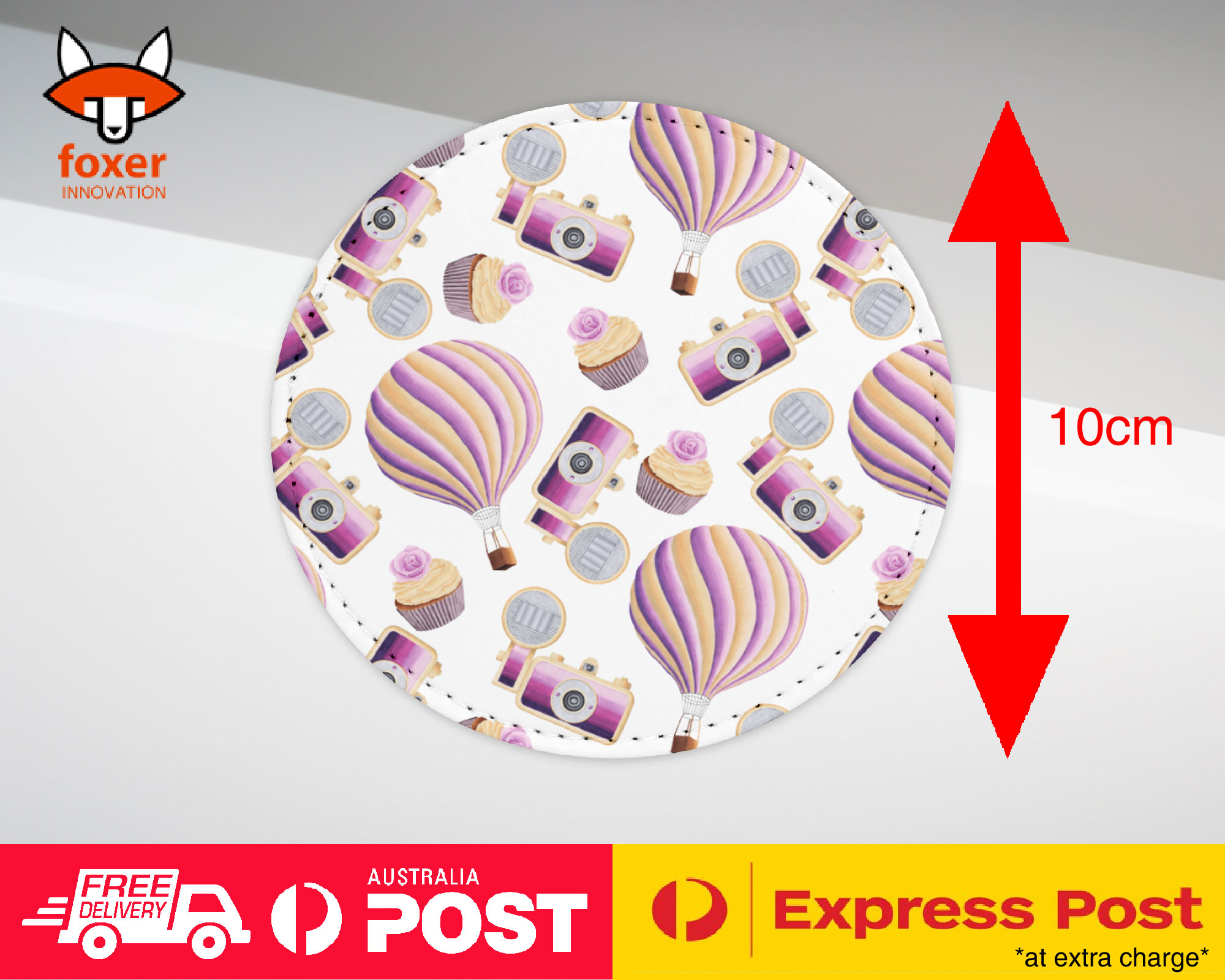 COASTER COFFEE DRINKING MAT|BALLOON & SWEETS PATTERN