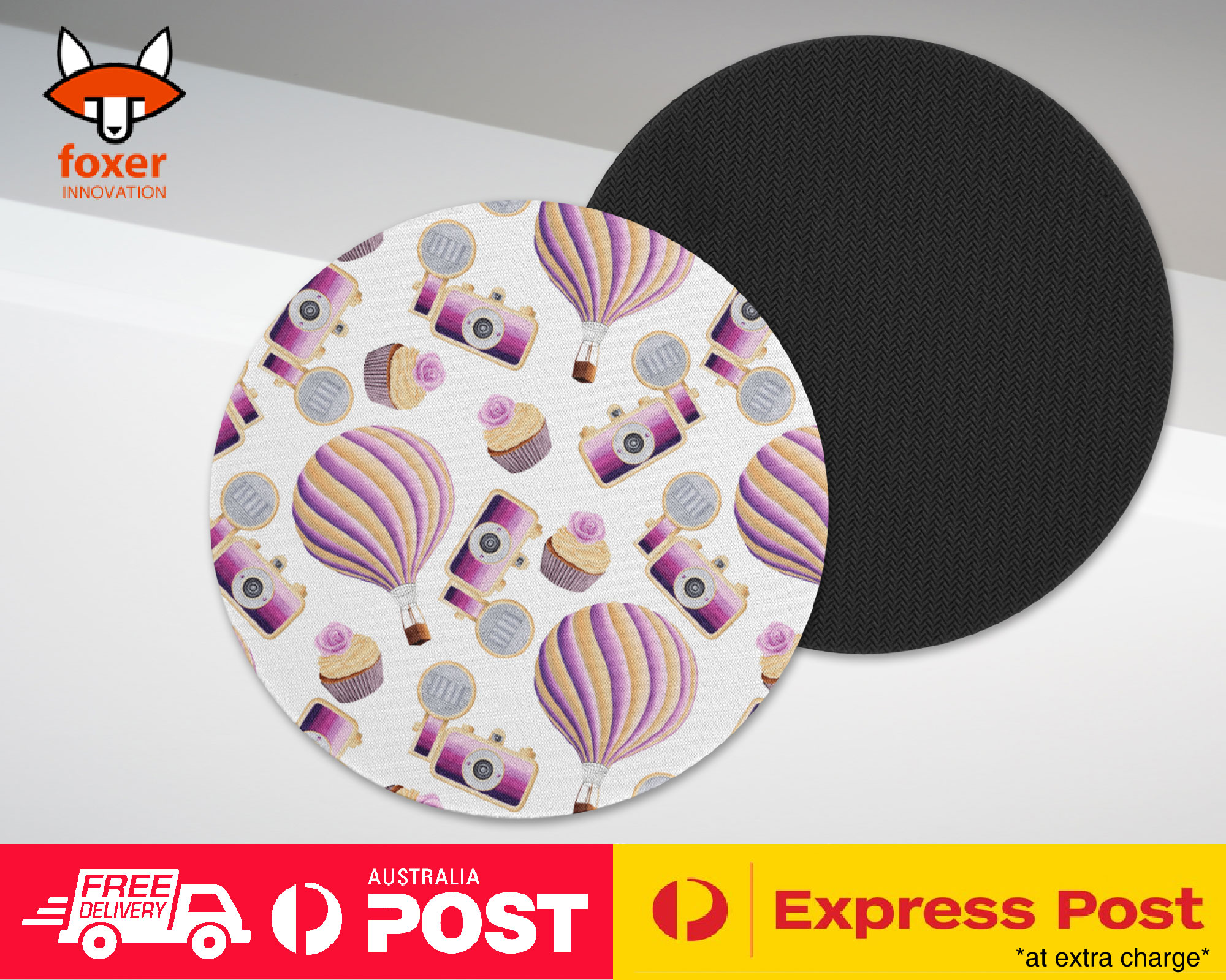 COASTER COFFEE DRINKING MAT|BALLOON & SWEETS PATTERN