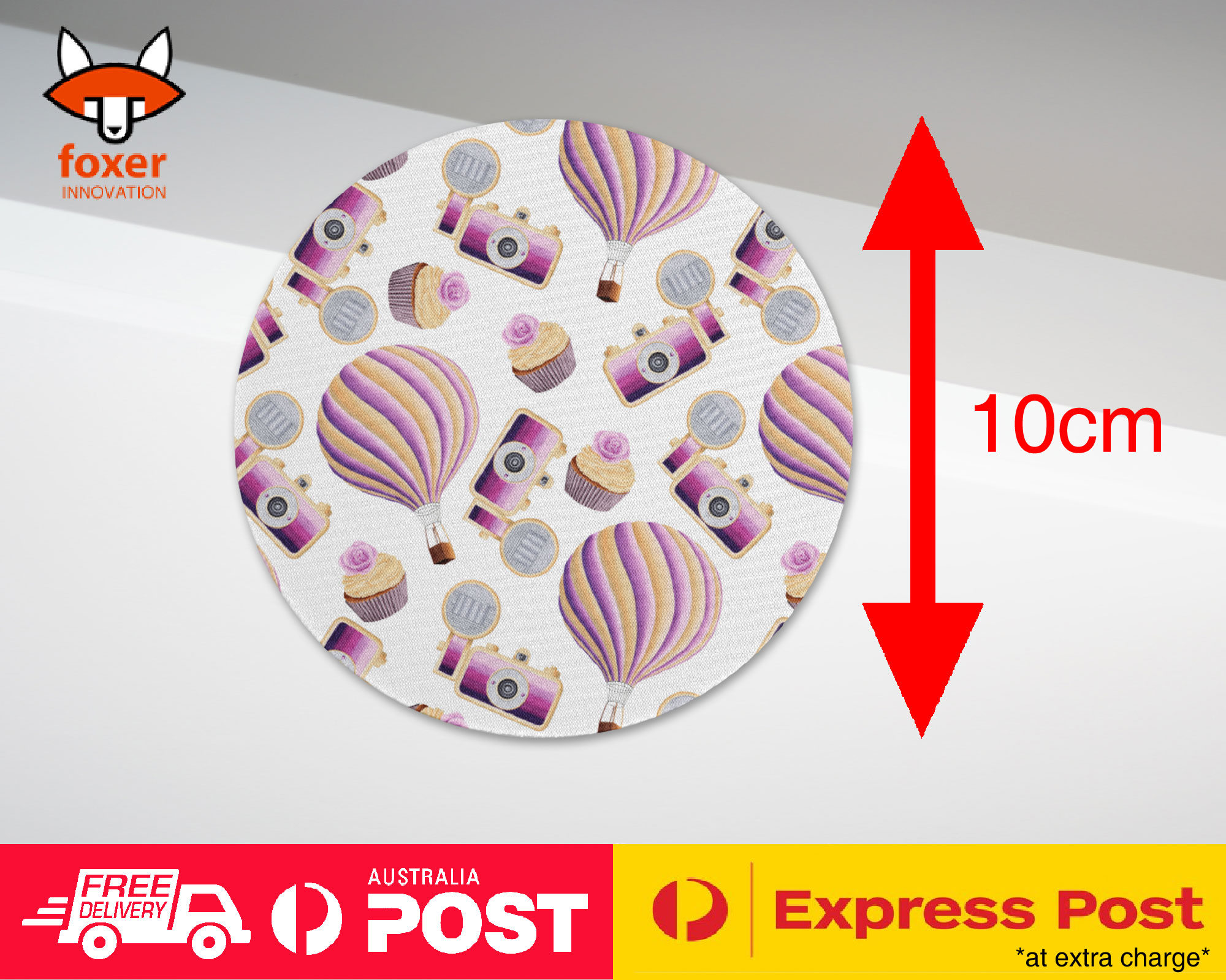 COASTER COFFEE DRINKING MAT|BALLOON & SWEETS PATTERN