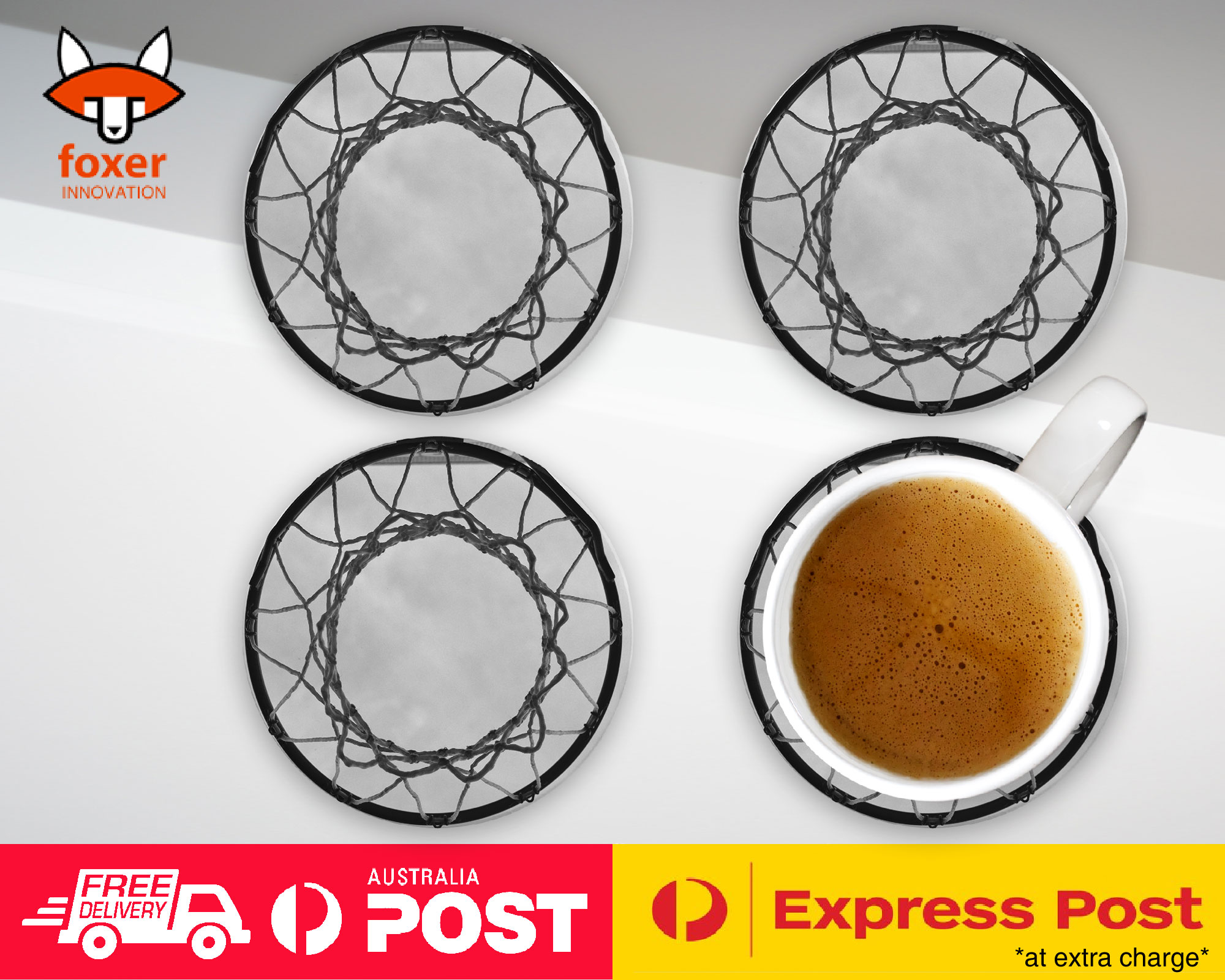 COASTER COFFEE DRINKING MAT|BASKETBALL RING 2