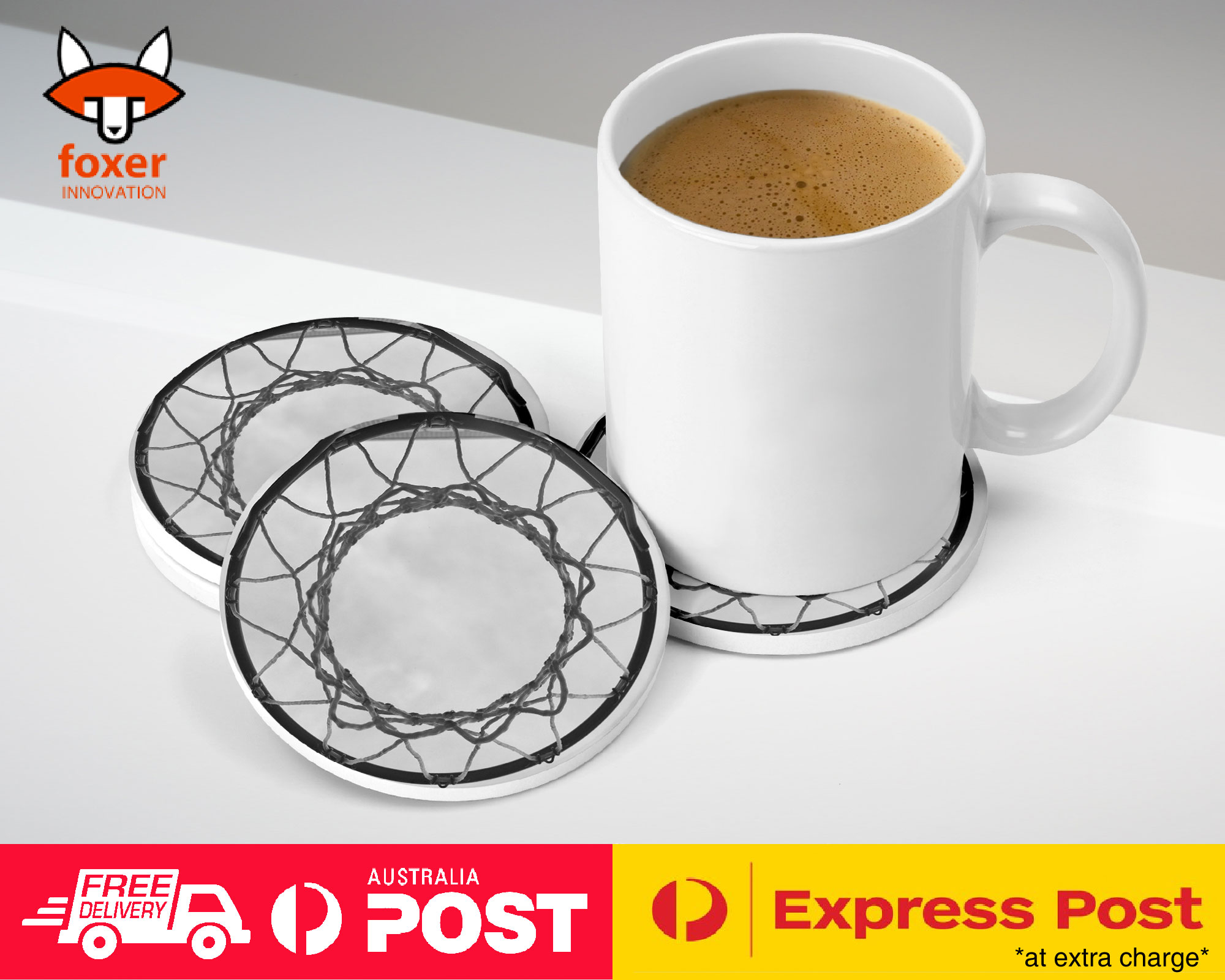 COASTER COFFEE DRINKING MAT|BASKETBALL RING 2