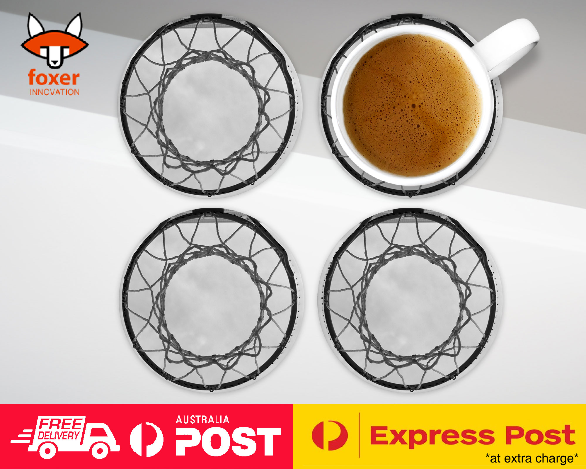 COASTER COFFEE DRINKING MAT|BASKETBALL RING 2