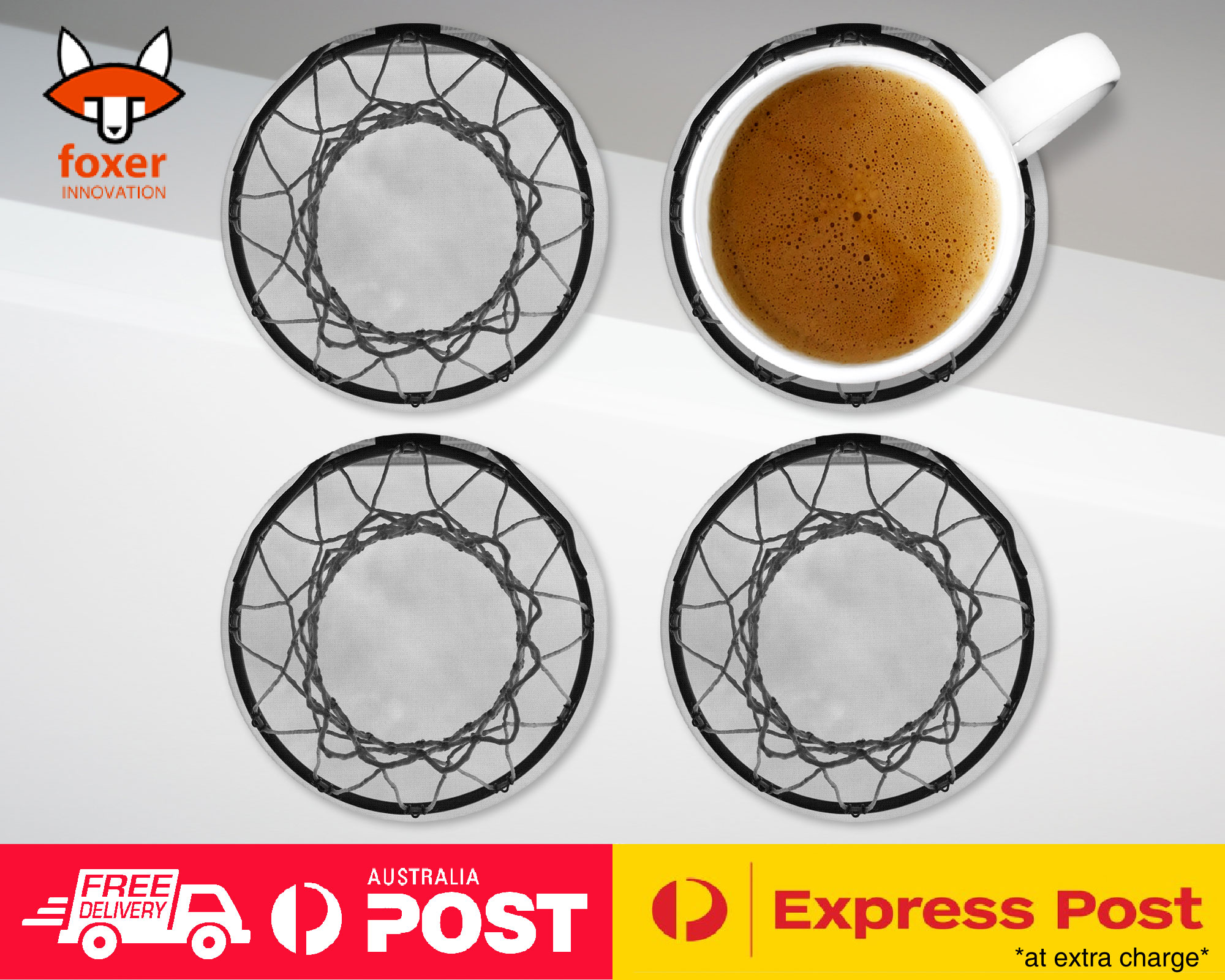 COASTER COFFEE DRINKING MAT|BASKETBALL RING 2