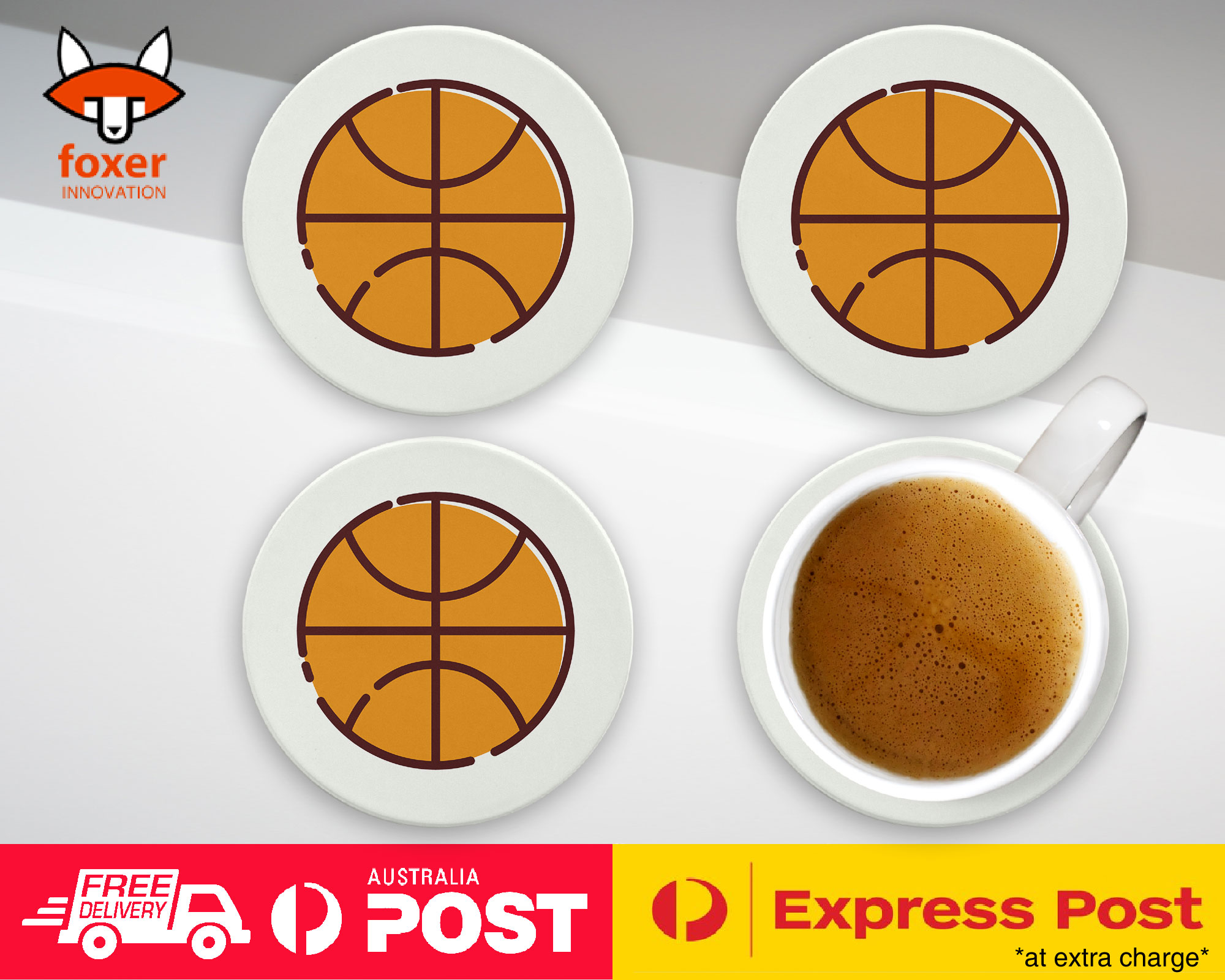 COASTER COFFEE DRINKING MAT|BASKETBALL 2
