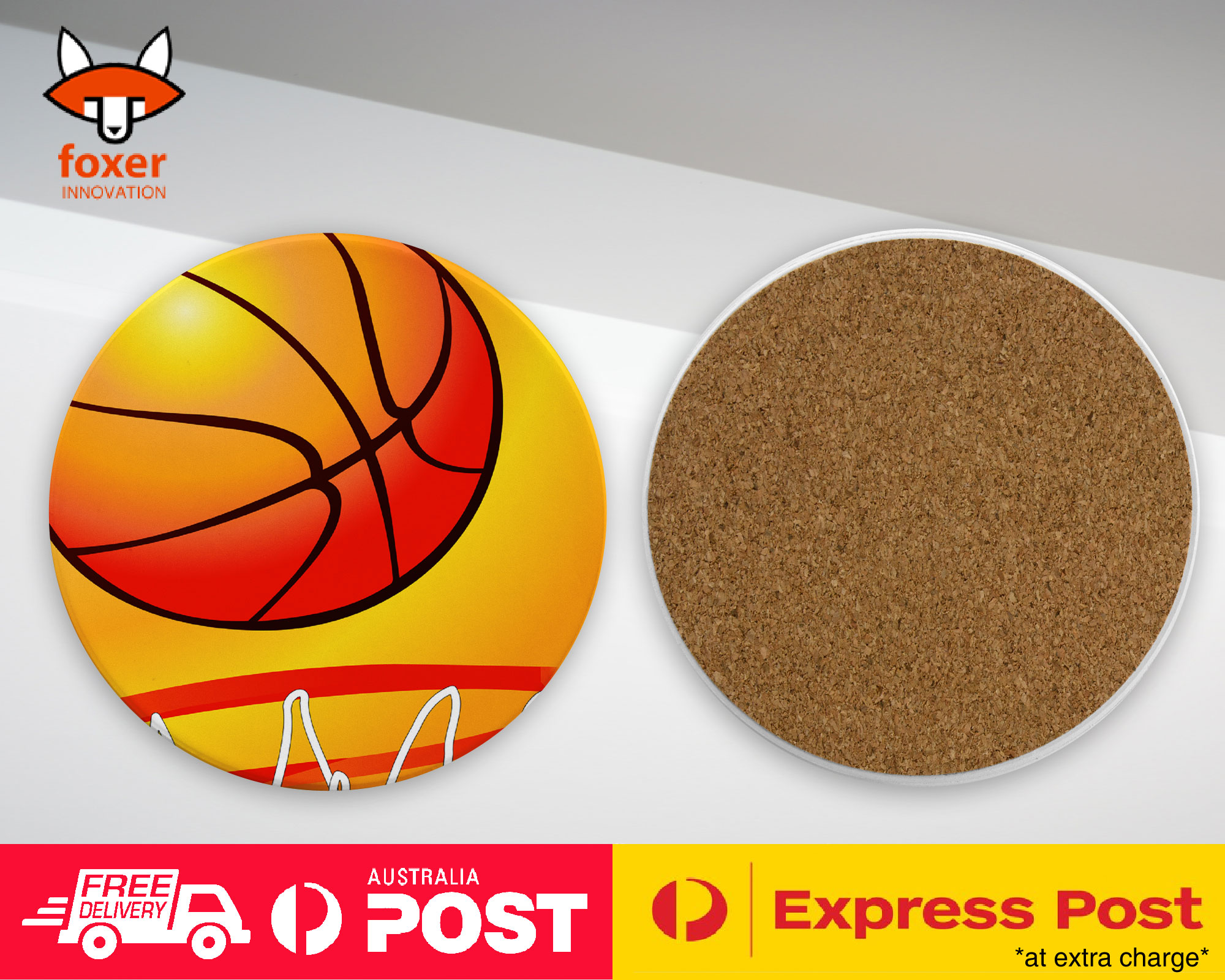 COASTER COFFEE DRINKING MAT|BASKETBALL & BASKETBALL RING 2