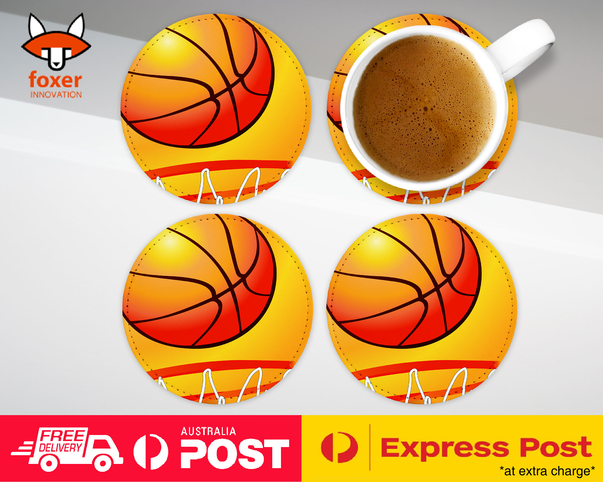 COASTER COFFEE DRINKING MAT|BASKETBALL & BASKETBALL RING 2
