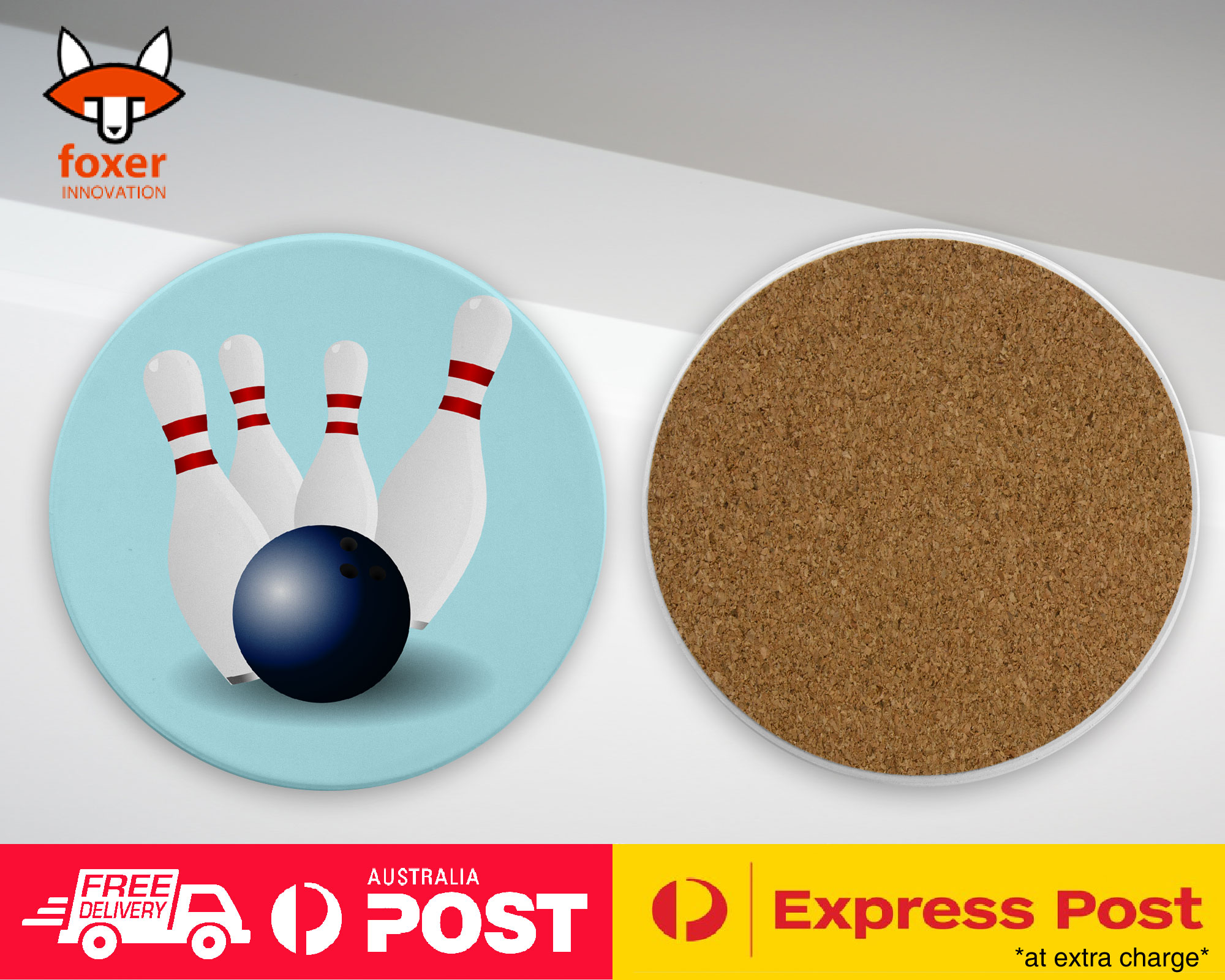 COASTER COFFEE DRINKING MAT|BOWLING 1